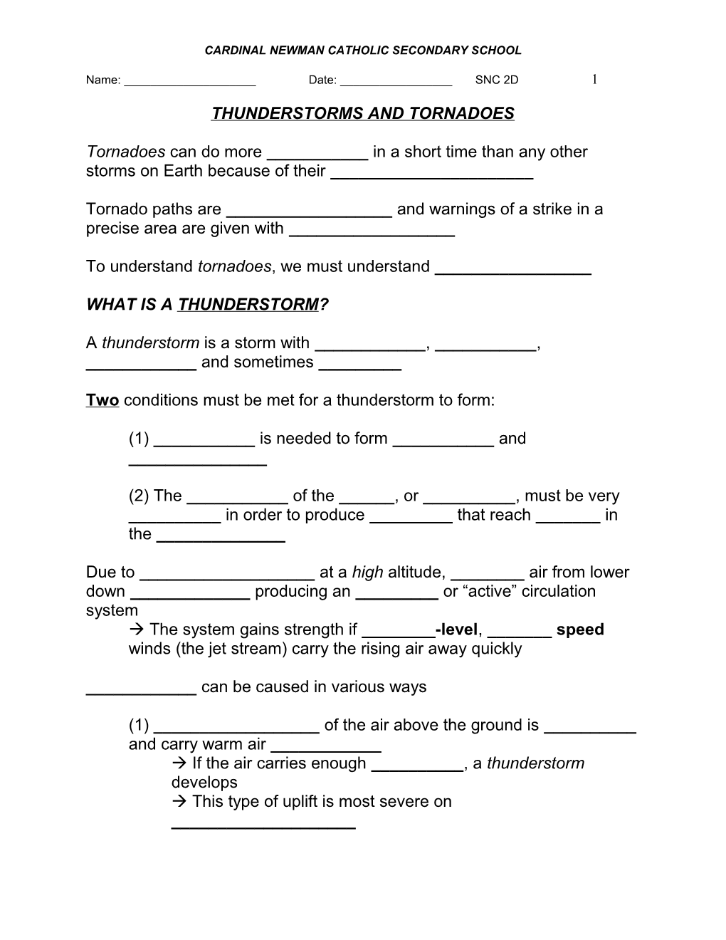 Weather Records and Events