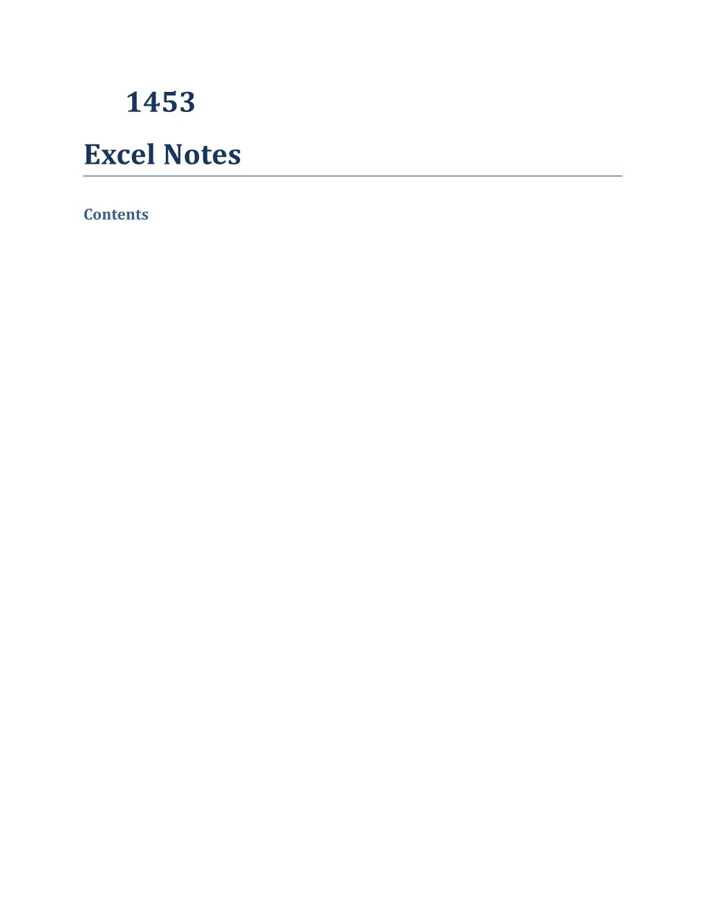 Common Scenarios for Using Excel Include