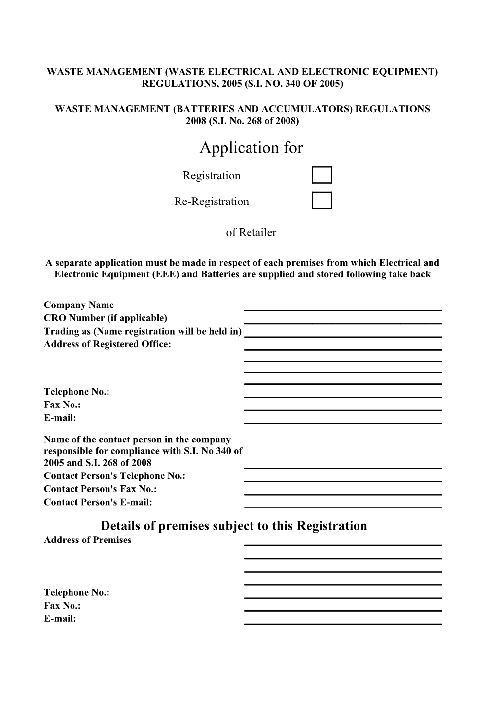 Waste Management (Waste Electrical and Electronic Equipment) Regulations, 2005 (S