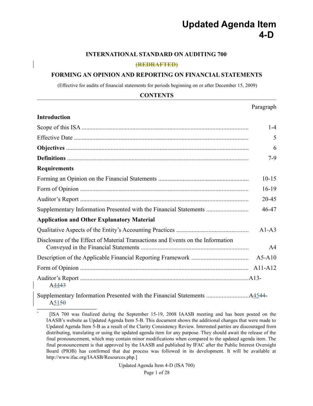 Forming an Opinion and Reporting on Financial Statements