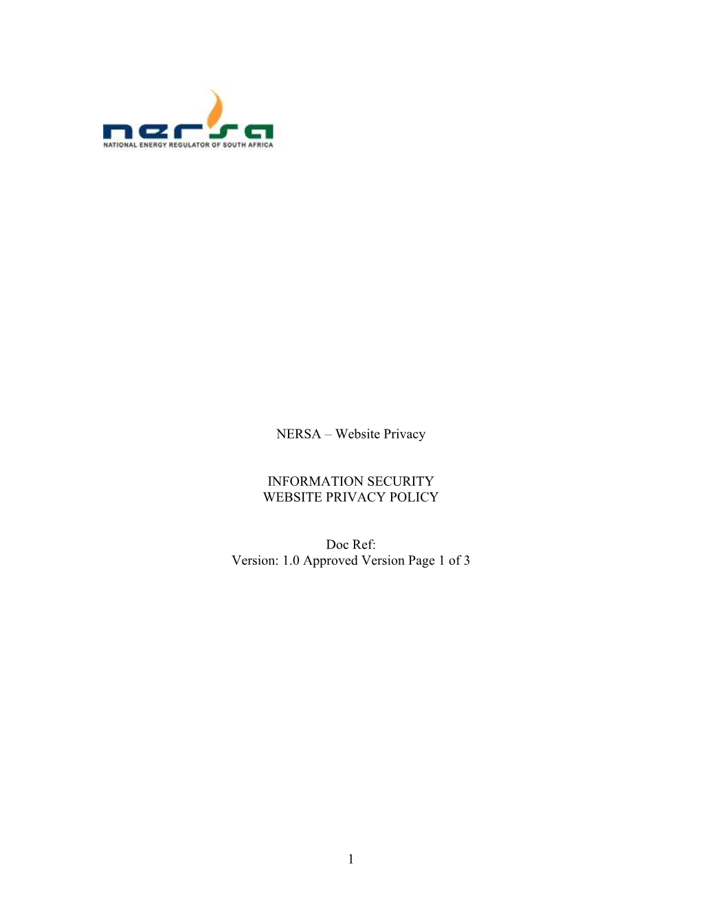NERSA Website Privacy