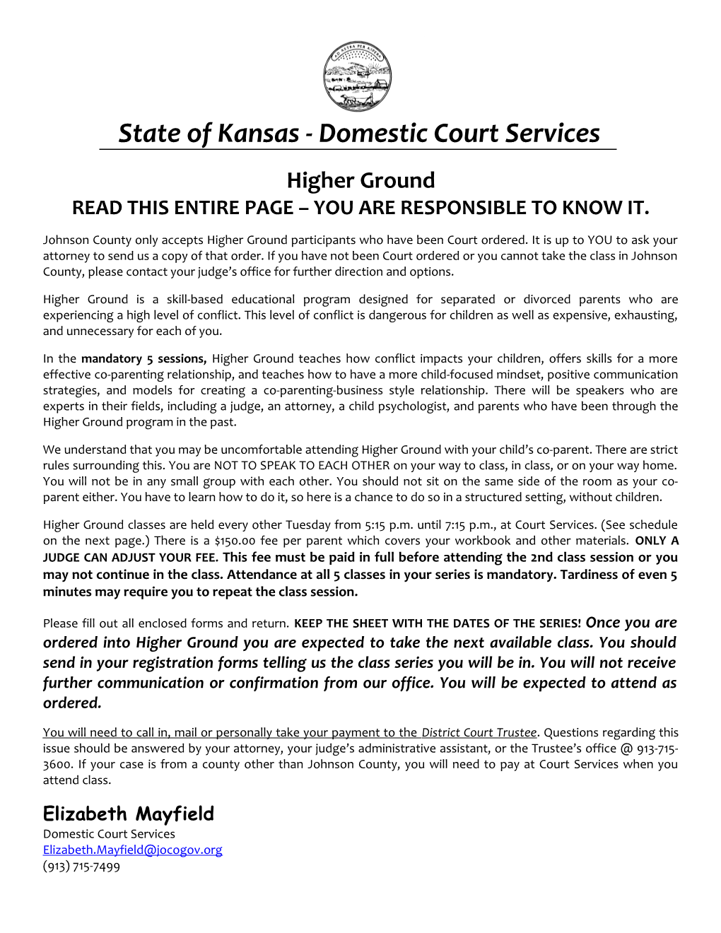 State of Kansas - Domestic Court Services