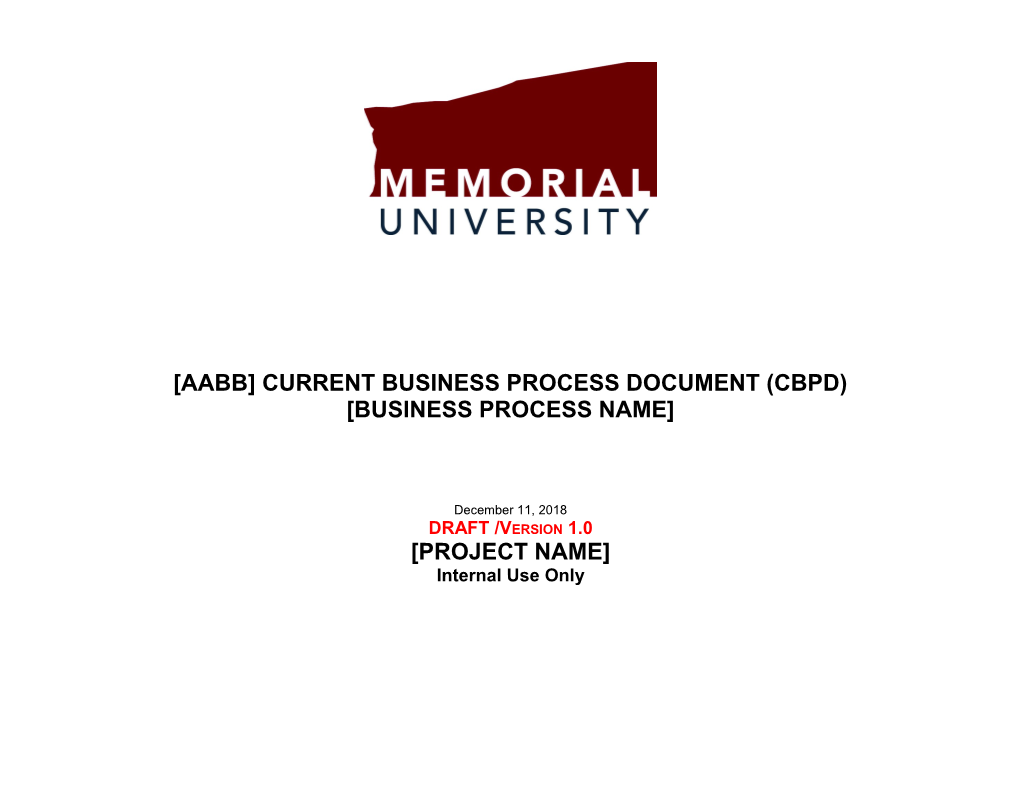 Aabb Current Business Process Document (Cbpd)