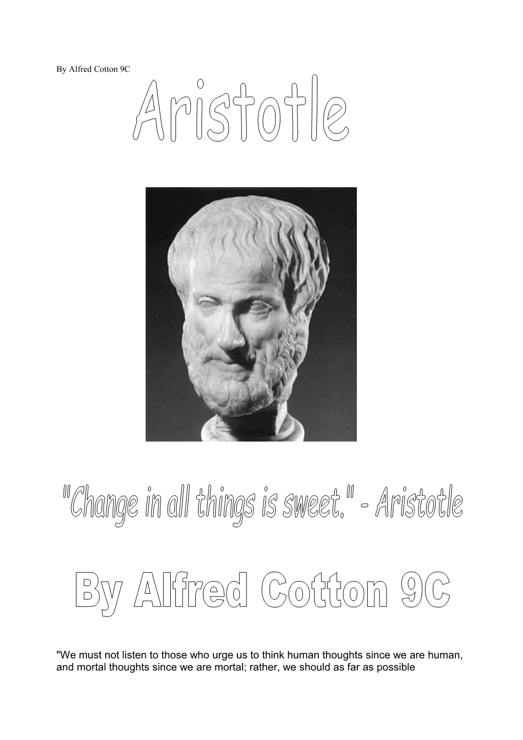 Aristotle: His Importance and Reputation