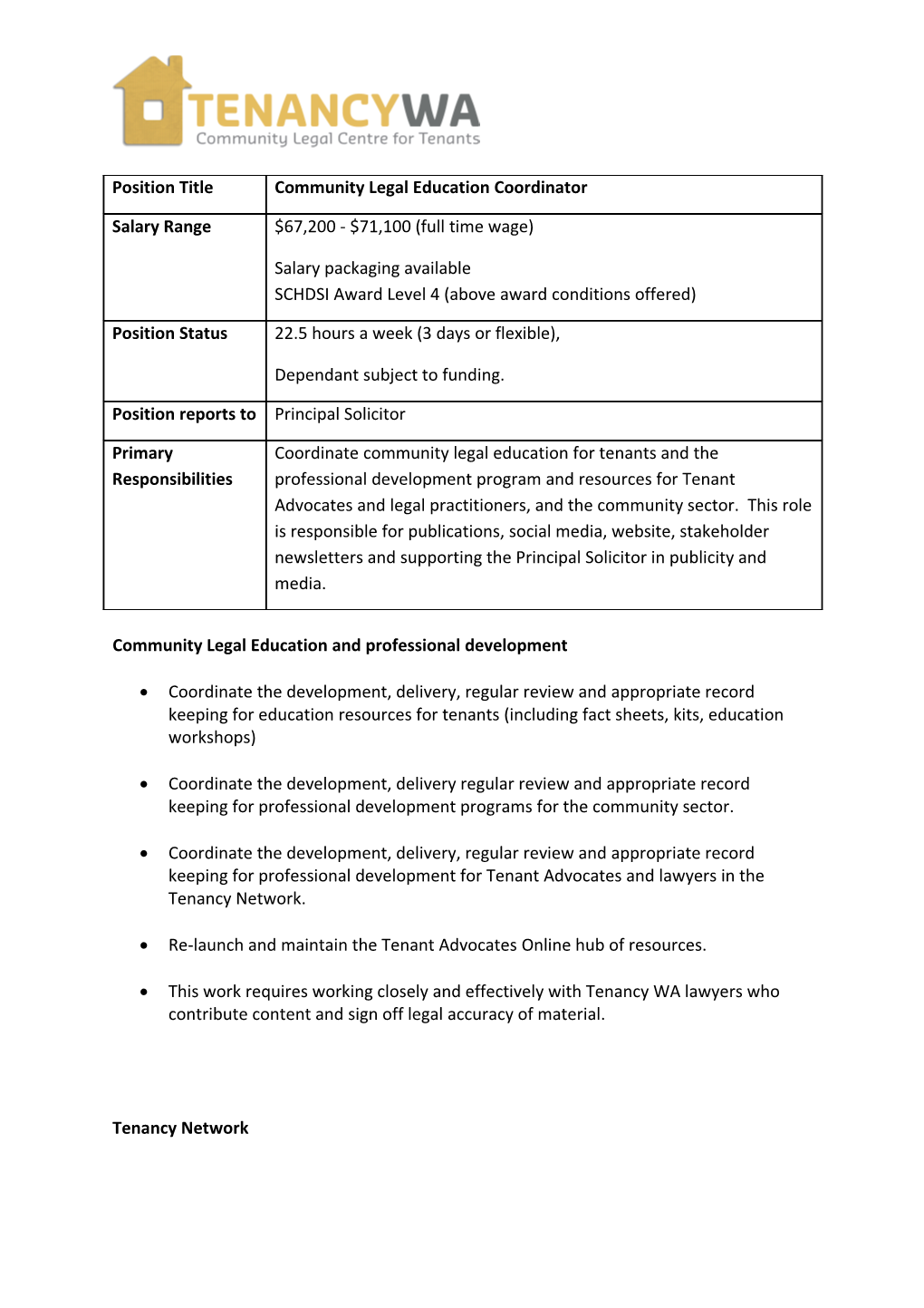 Community Legal Education and Professional Development