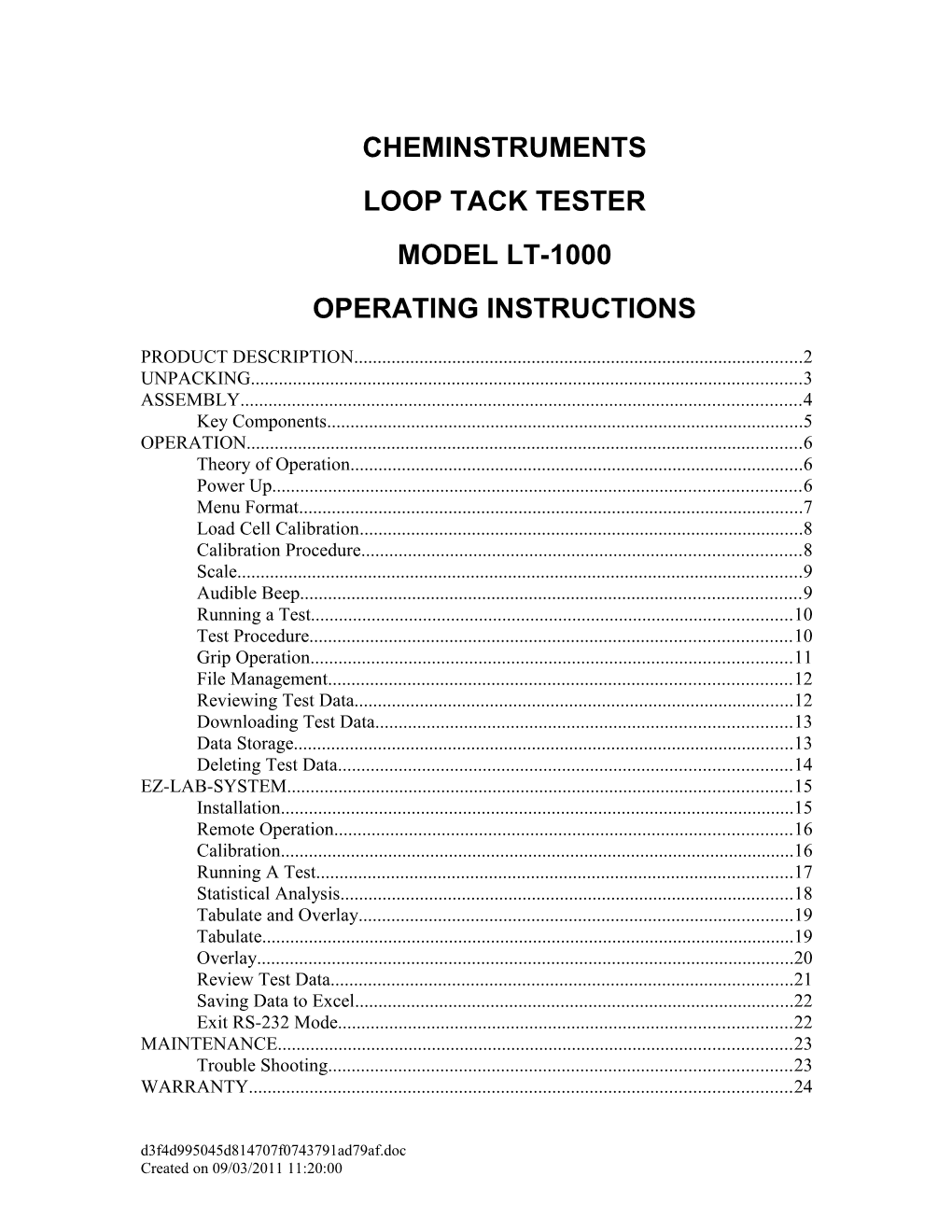 Loop Tack Tester