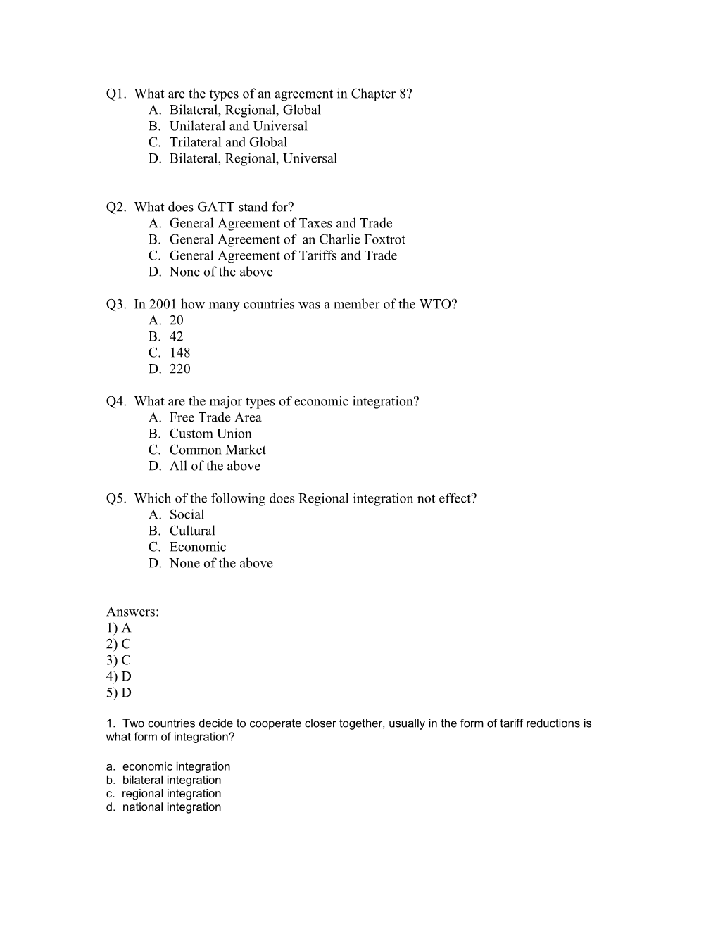 Q1. What Are the Types of an Agreement in Chapter 8?