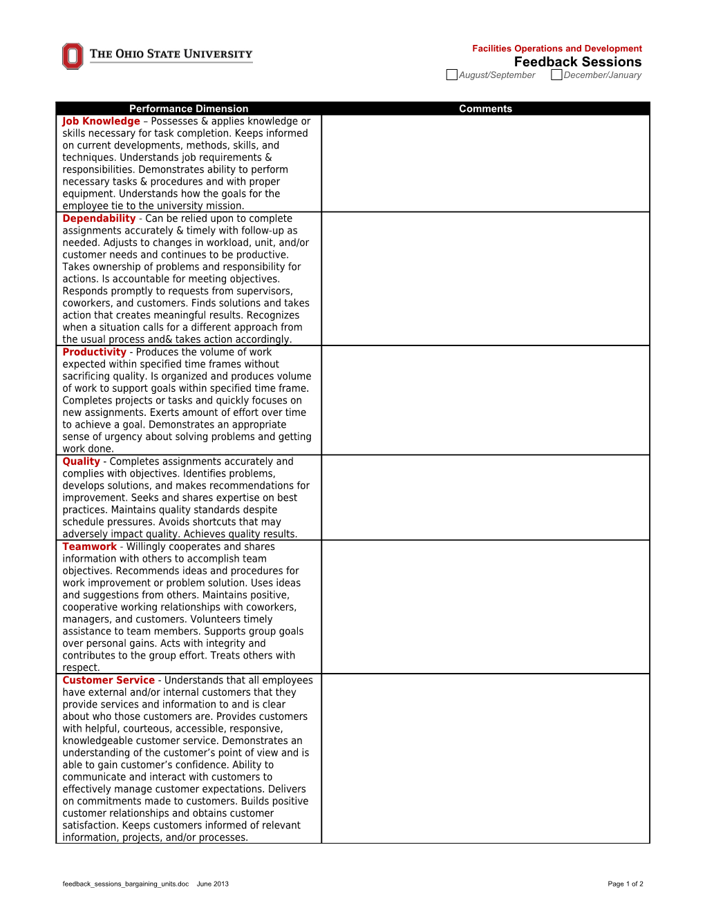 Feedback Sessions Bargaining Units June 2013Page 1 of 1