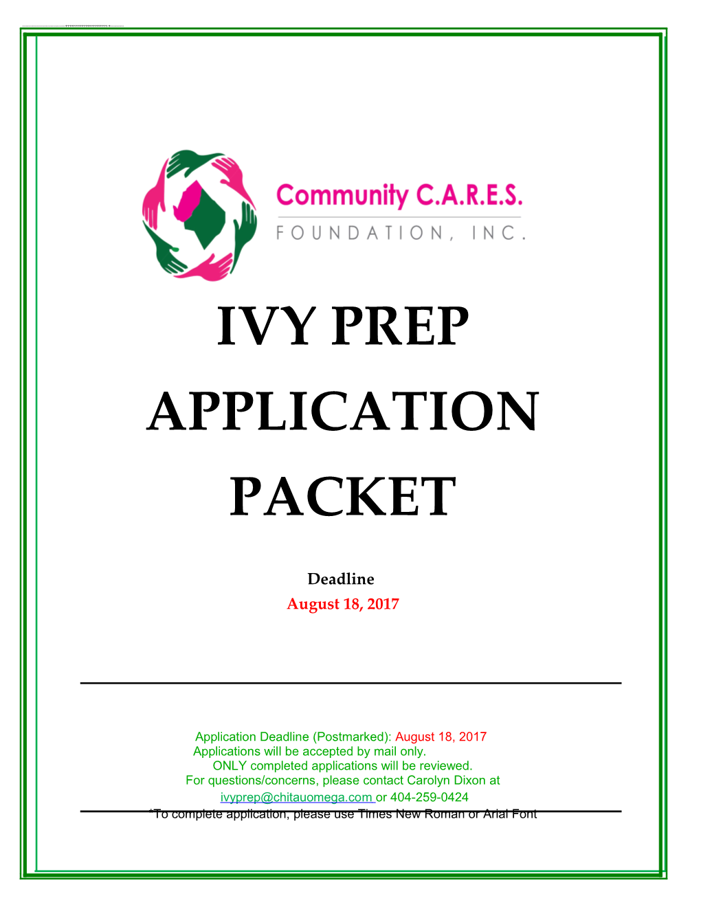 Ivy Prep Personal Information