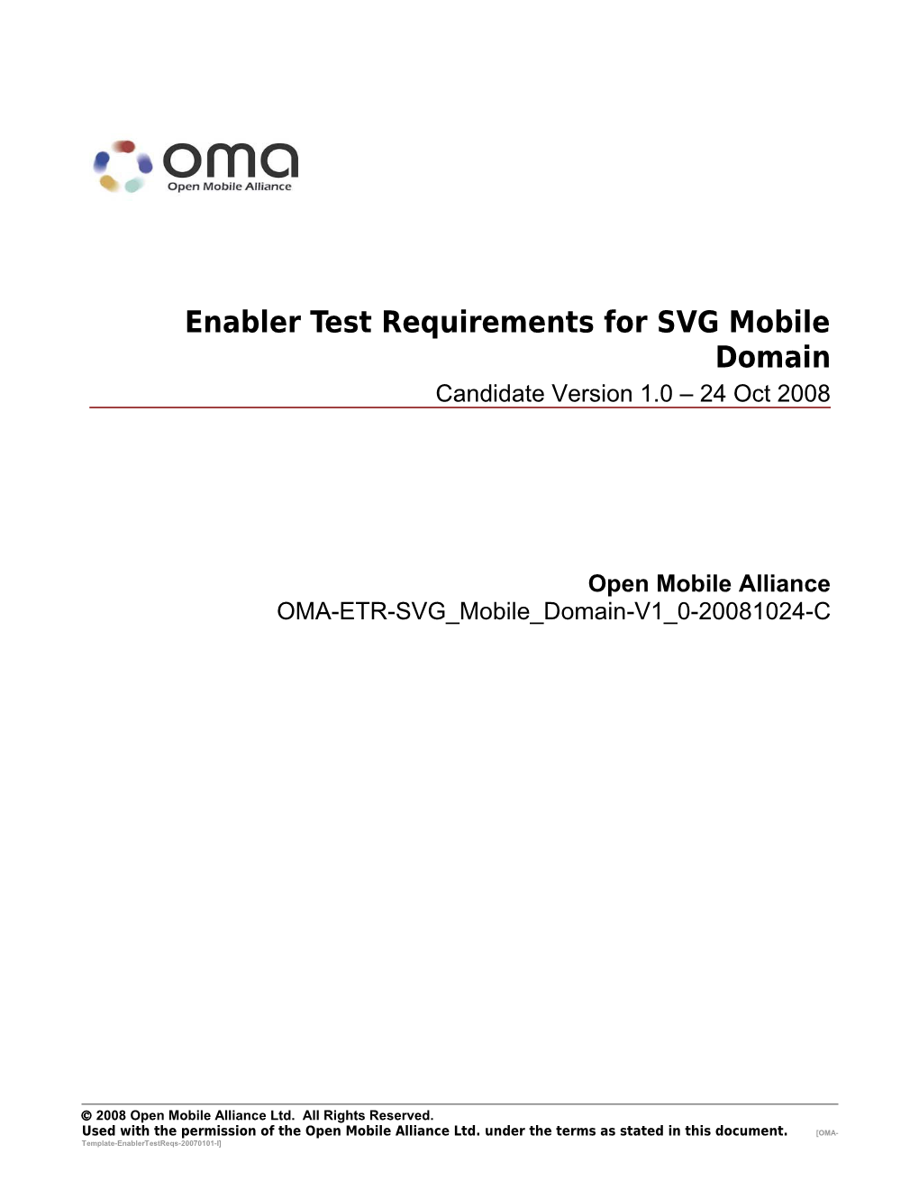 OMA-ETR-SVG Mobile Domain-V1 0-20081024-Cpage 1 V(11)