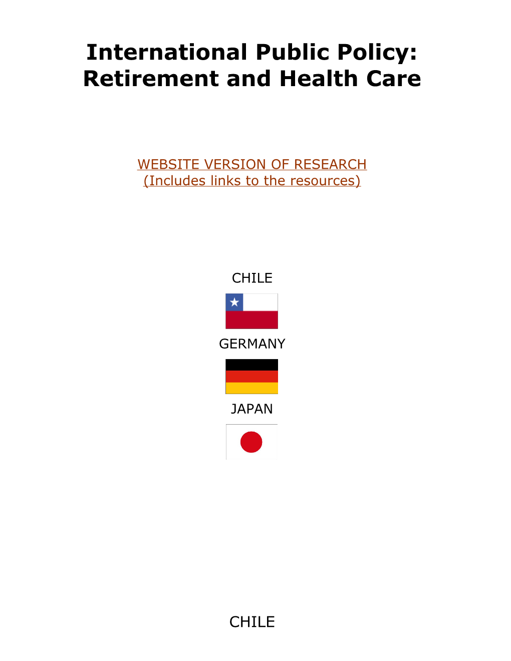 Retirement and Health Care