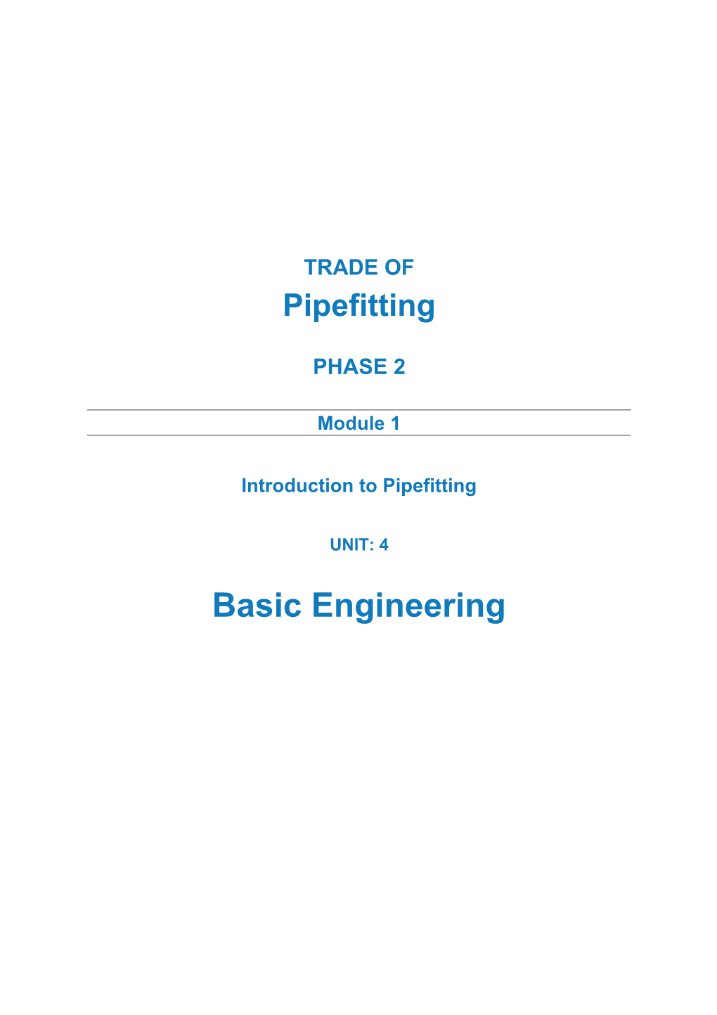 Introduction to Pipefitting