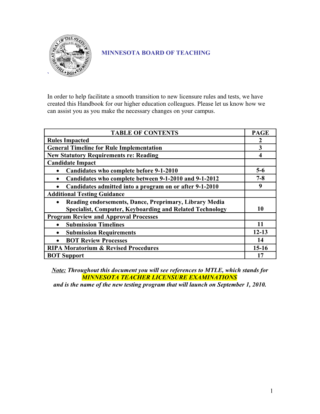 Candidates Who Complete Before 9-1-2010