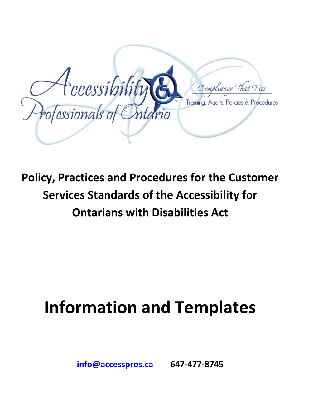 Customer Service for the Disabled Standard, Ontario Regulation 429/07