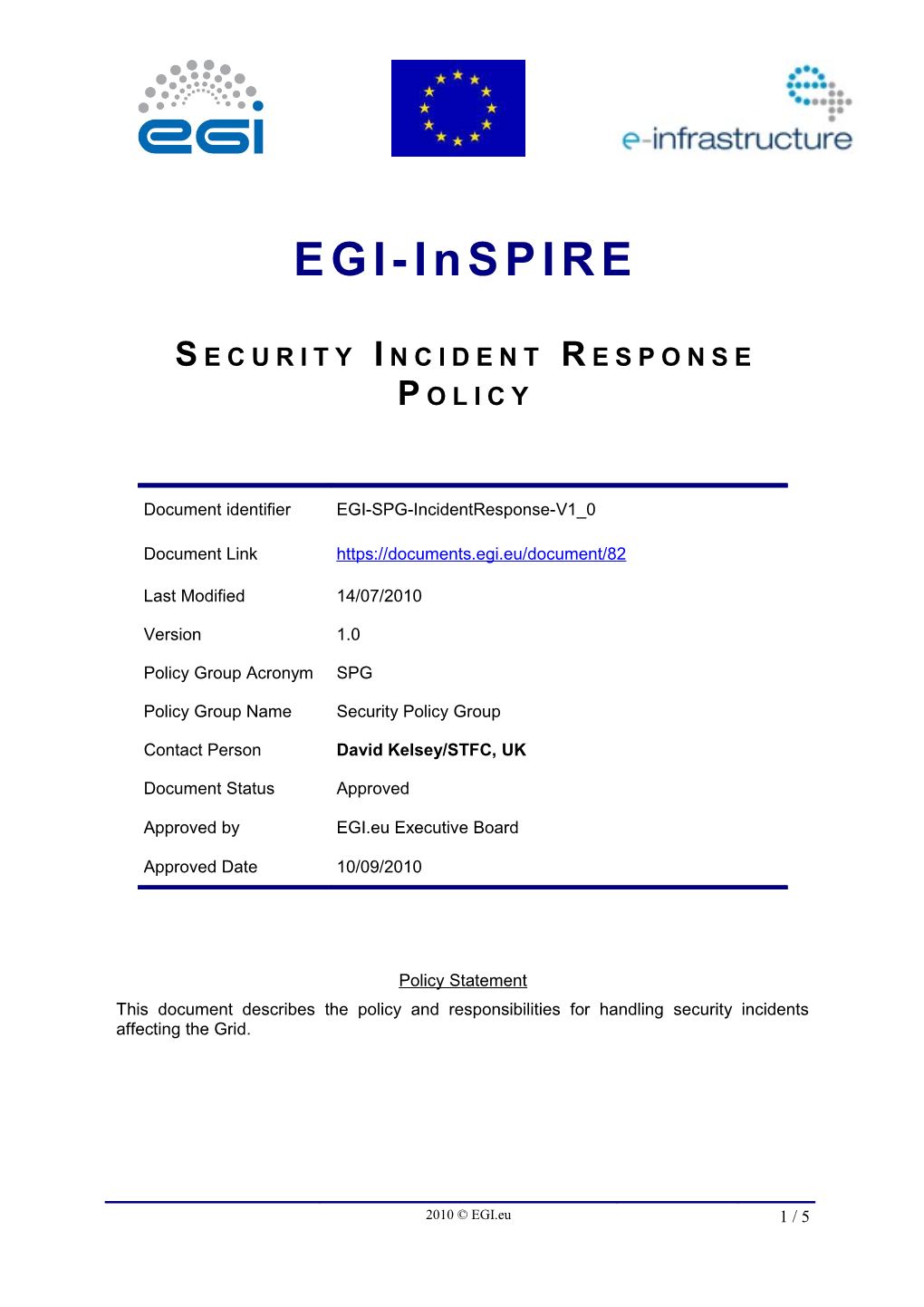 Policy Template Document