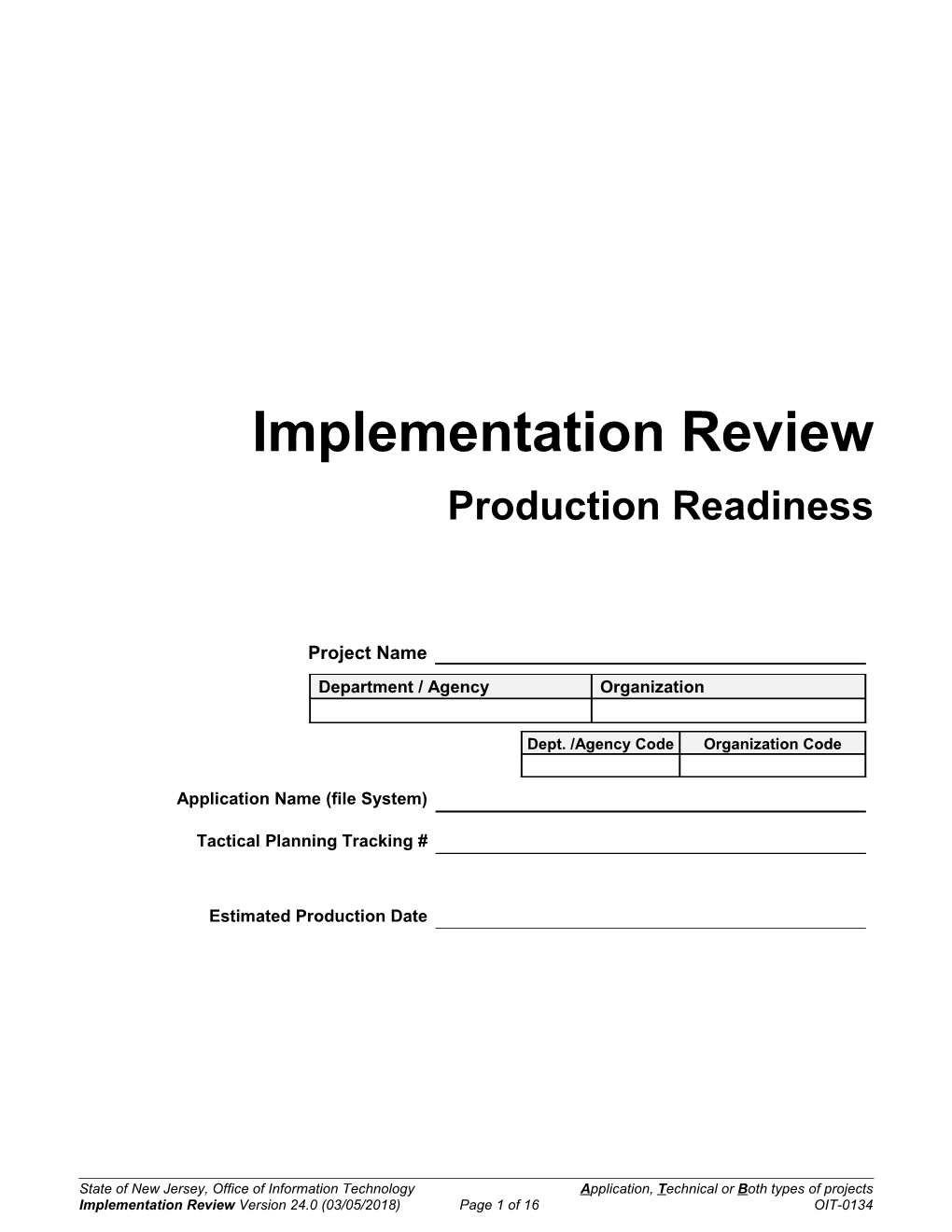Implementation Review