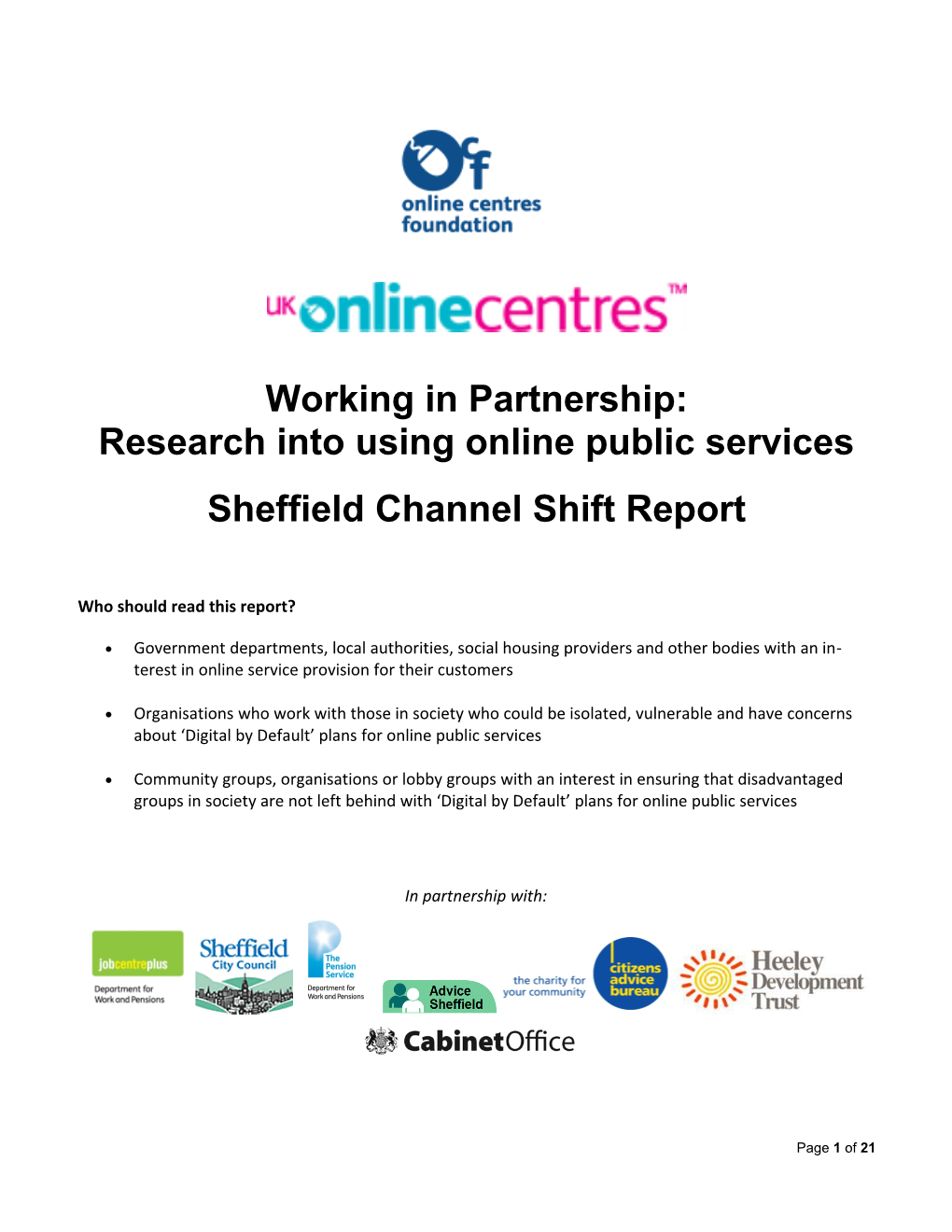 Research Into Using Online Public Services