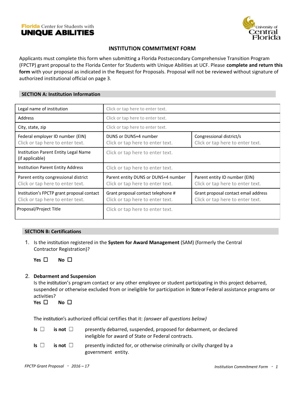 Subrecipient Committment Form Word 10.18.2016