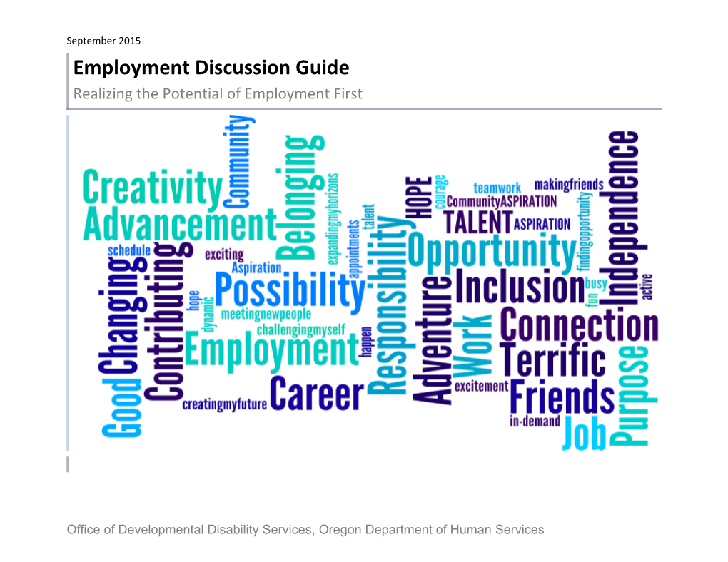 Employment Discussion Guide