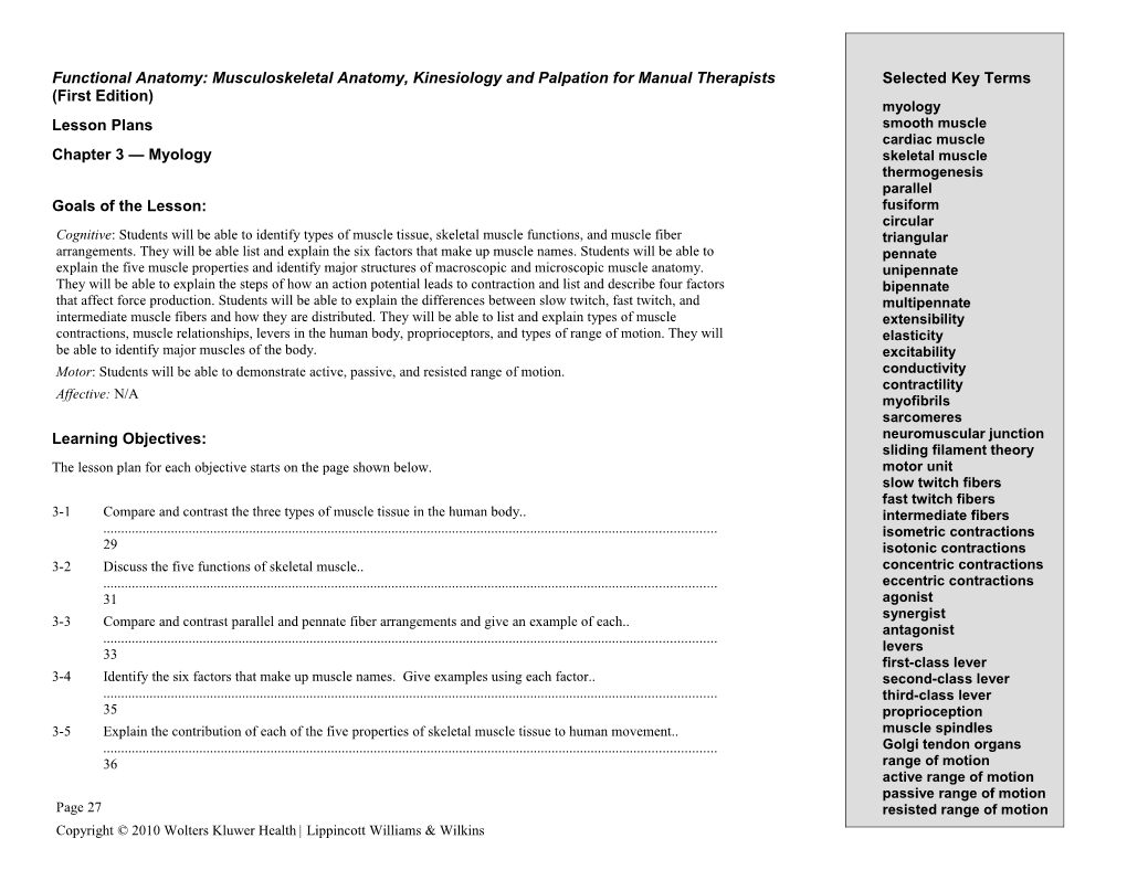 Functional Anatomy: Musculoskeletal Anatomy, Kinesiology and Palpation for Manual Therapists