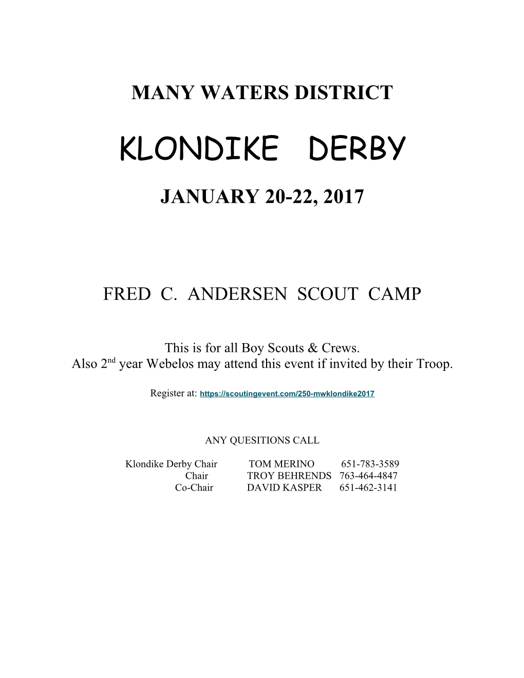 Many Waters District Northern Star Council, Bsa
