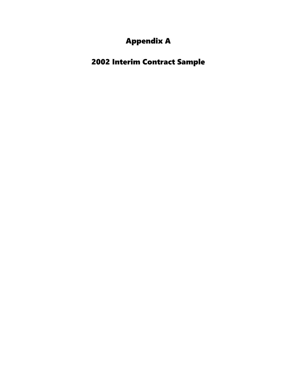 2002 Interim Contract Sample