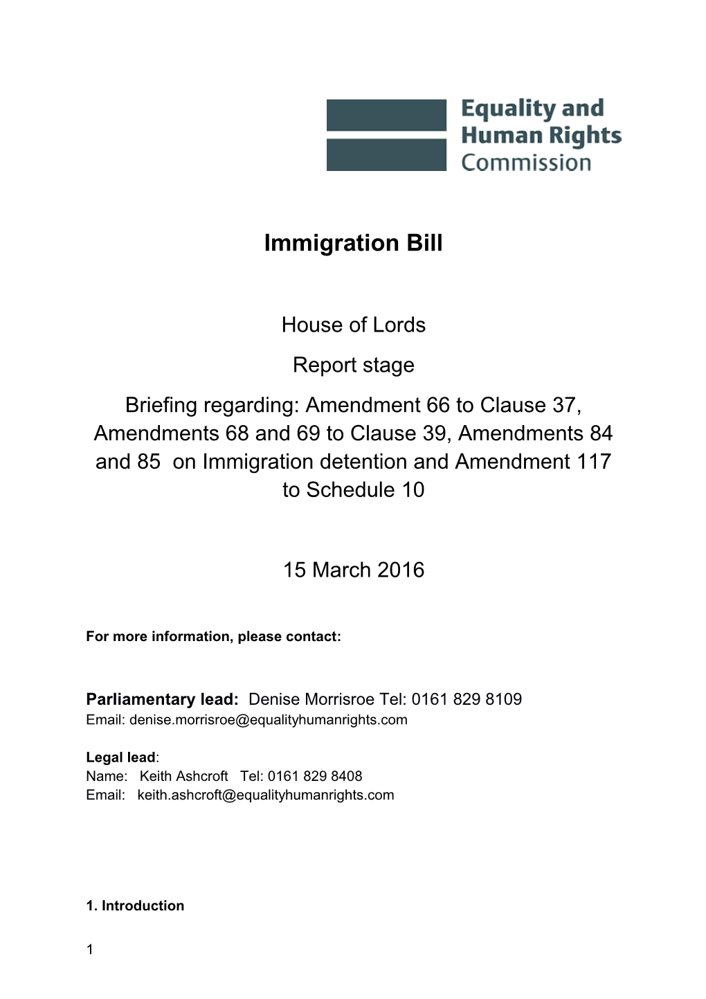 Immigration Bill