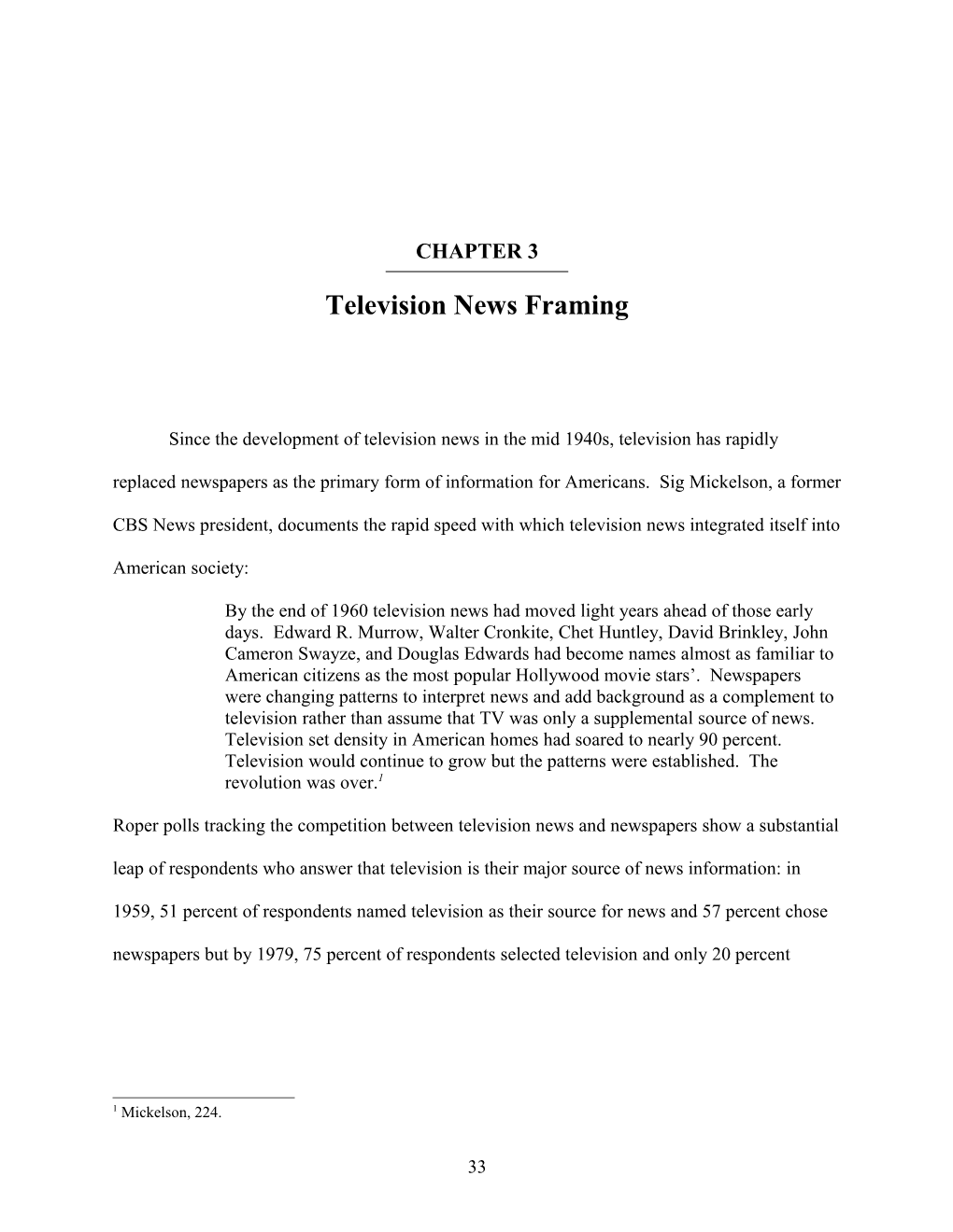 Chapter 3: Television News Framing