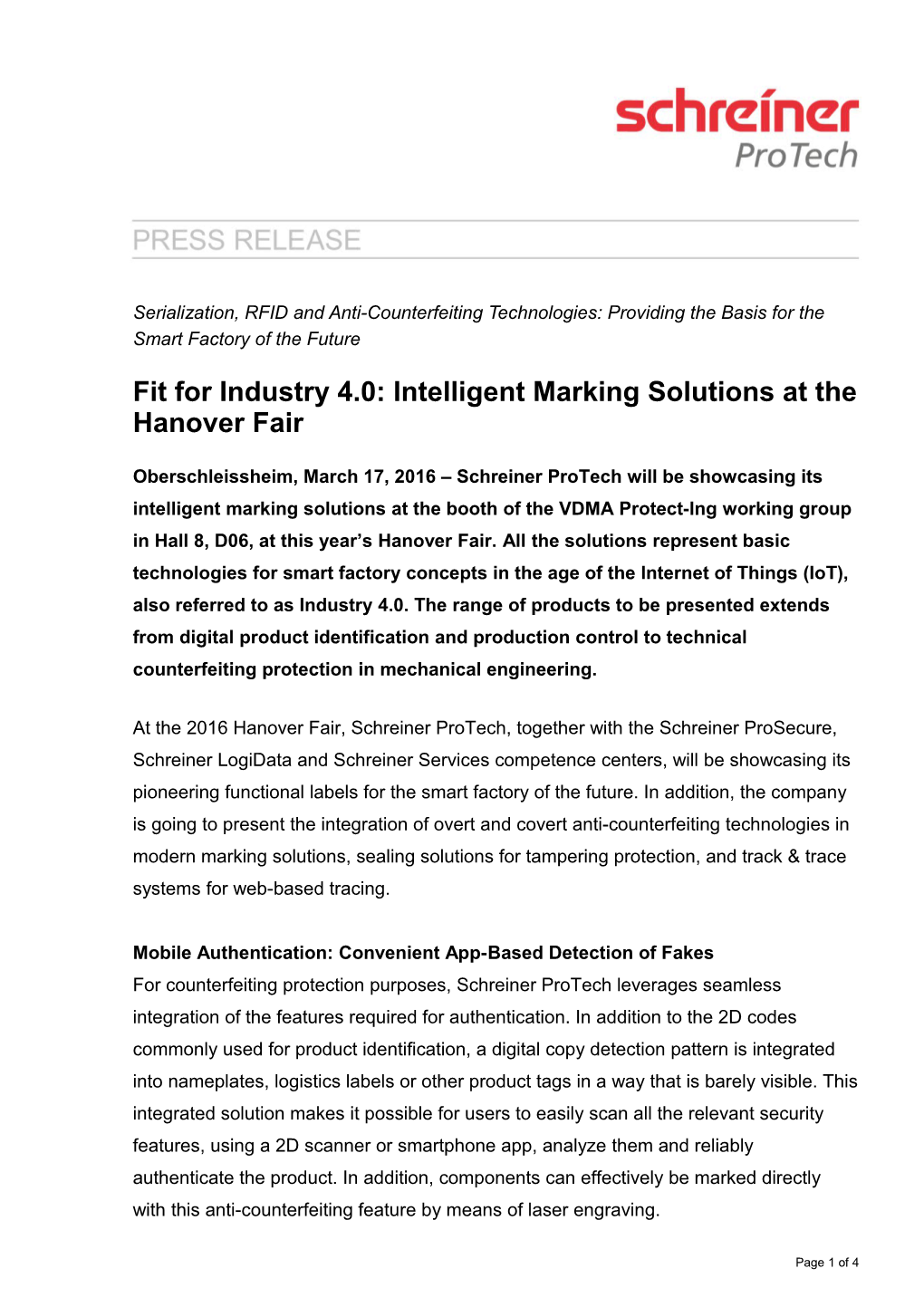Fit for Industry 4.0: Intelligent Marking Solutions at the Hanover Fair