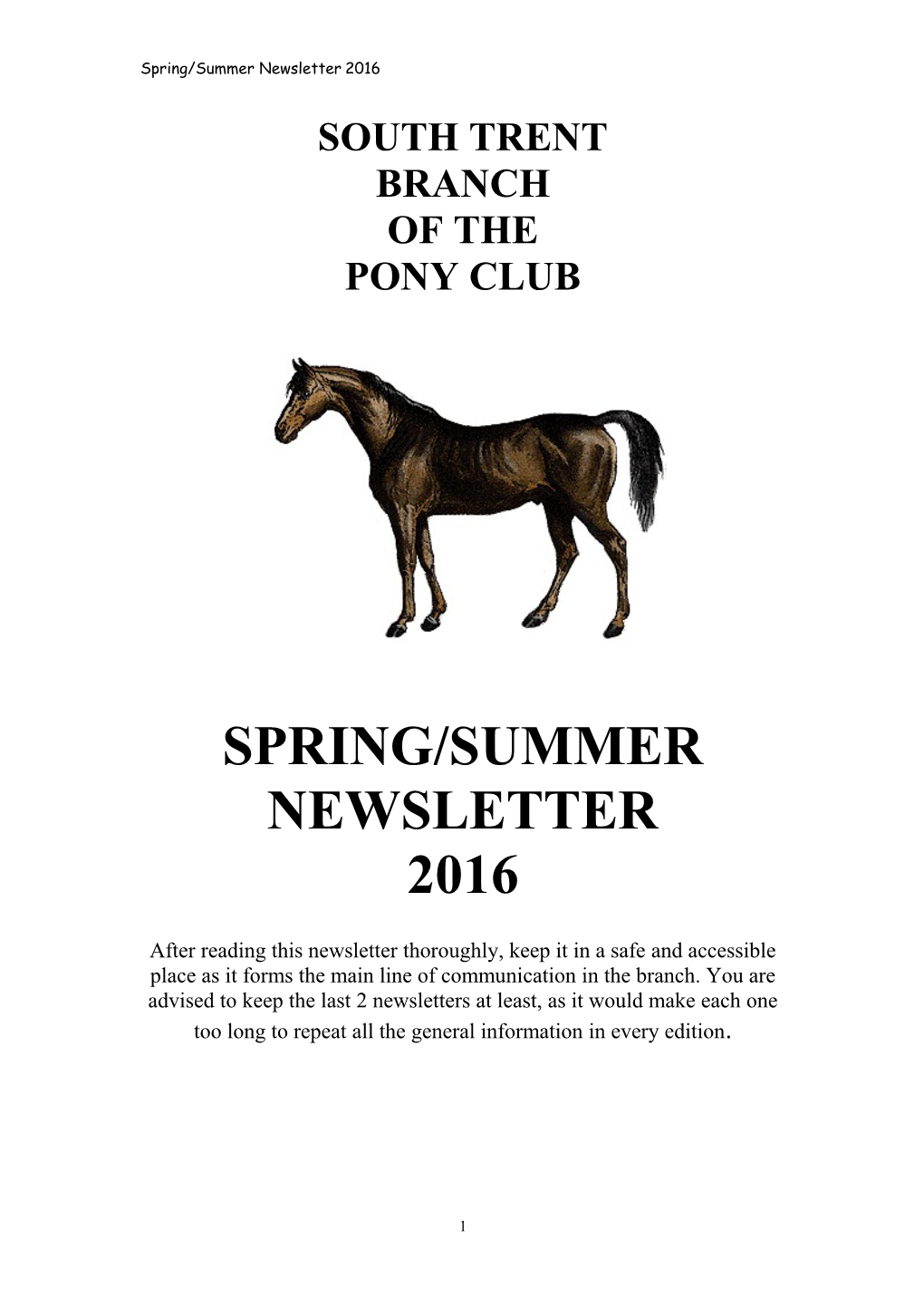 South Trent Branch of the Pony Club