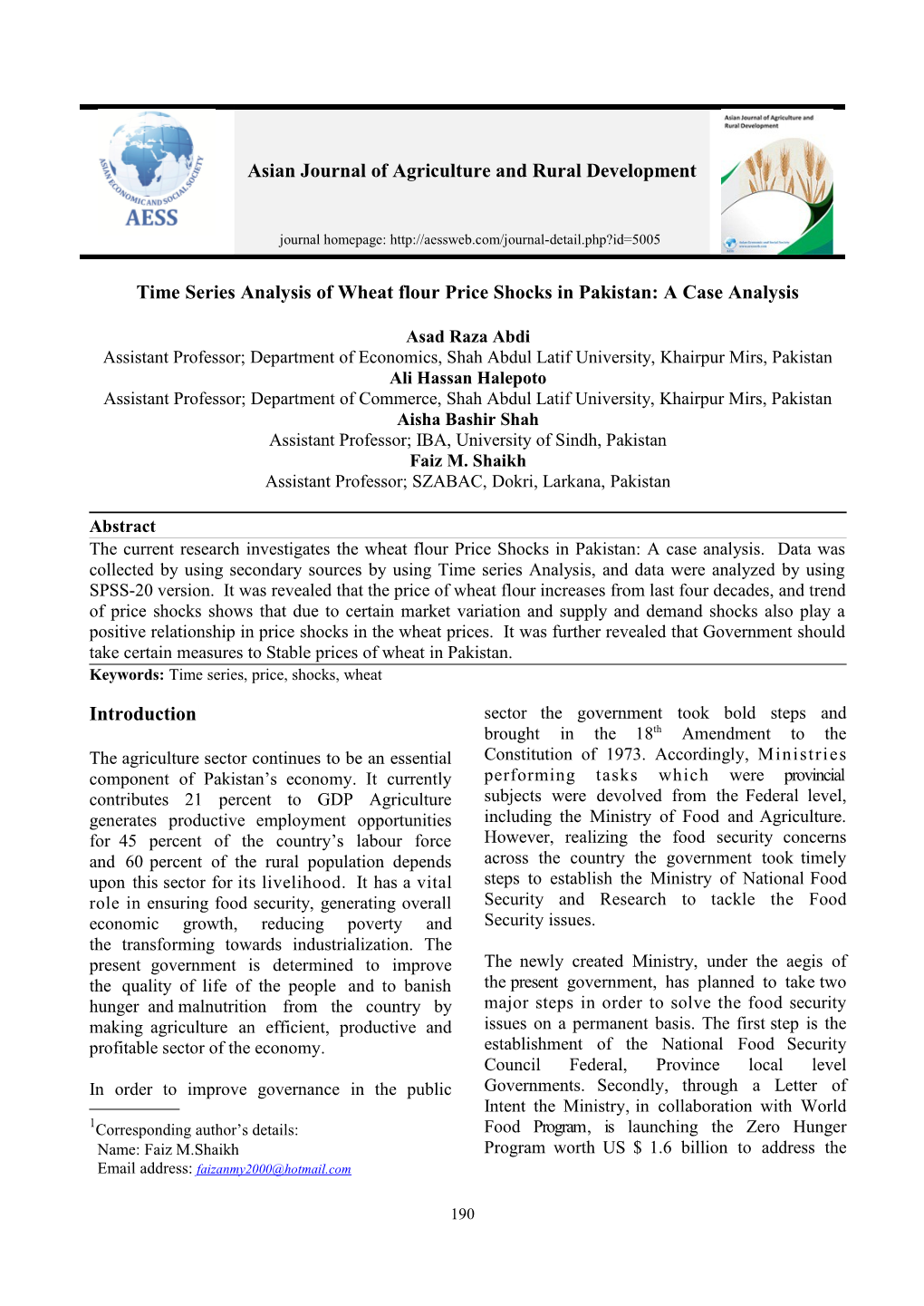 Asian Journal of Agriculture and Rural Development, 3(10)2013: 702-708