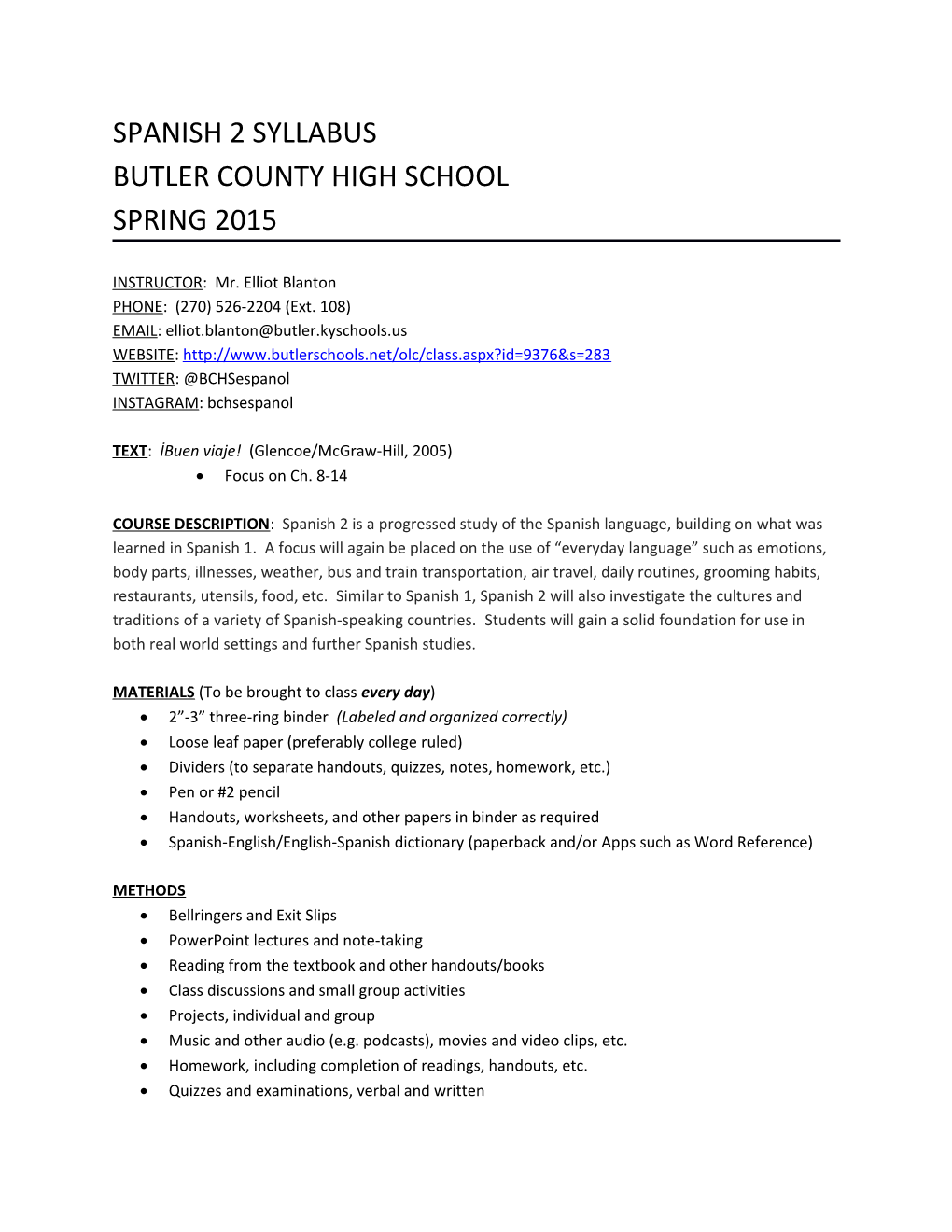 Butler County High School