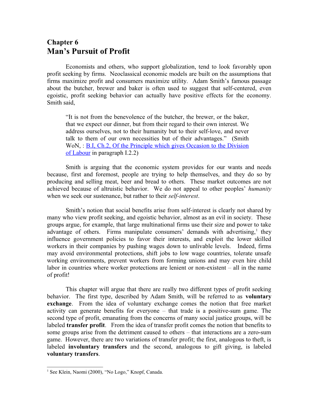 Chapter 7 - the Nature of Profit Seeking