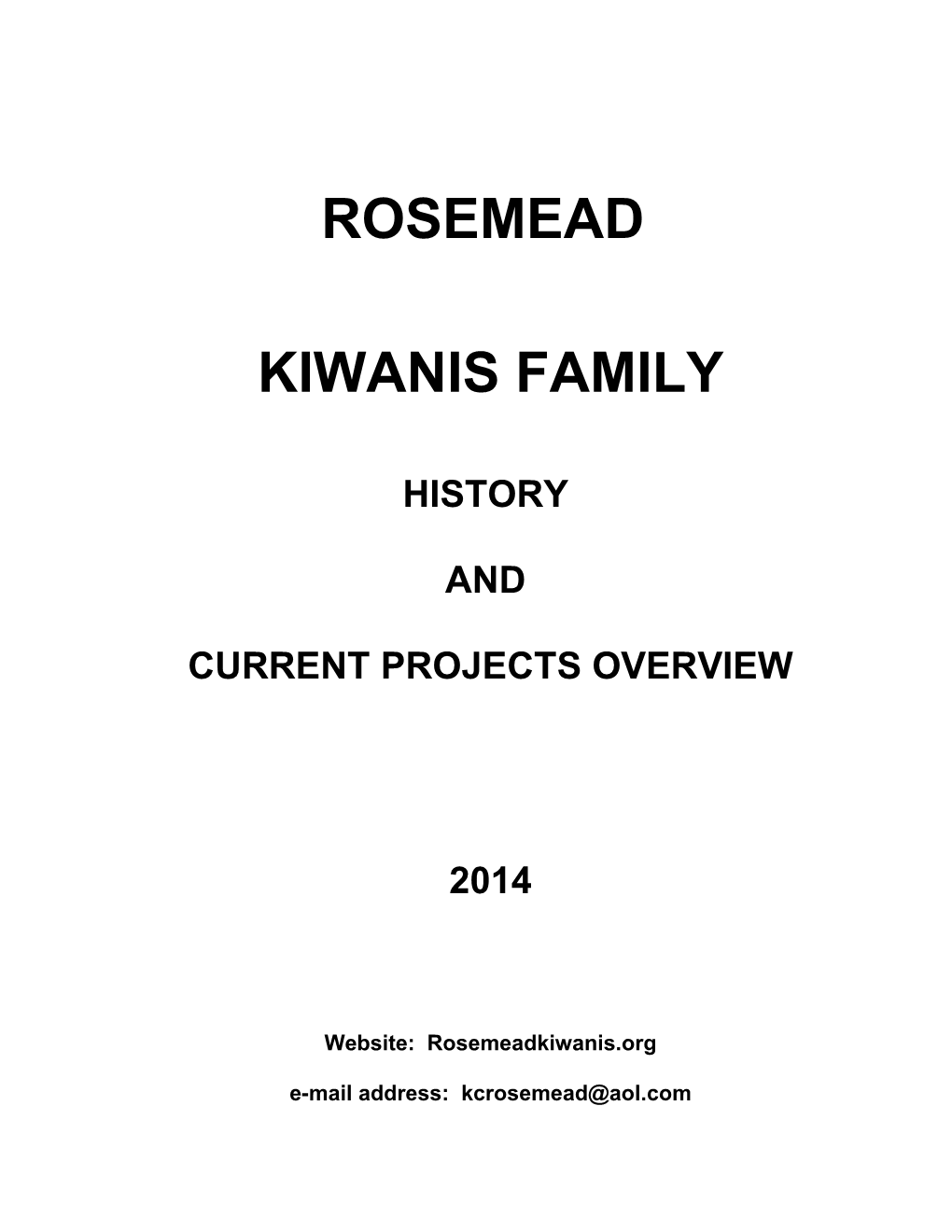 Rosemead Kiwanis Sponsored/Affiliate Programs - 2007
