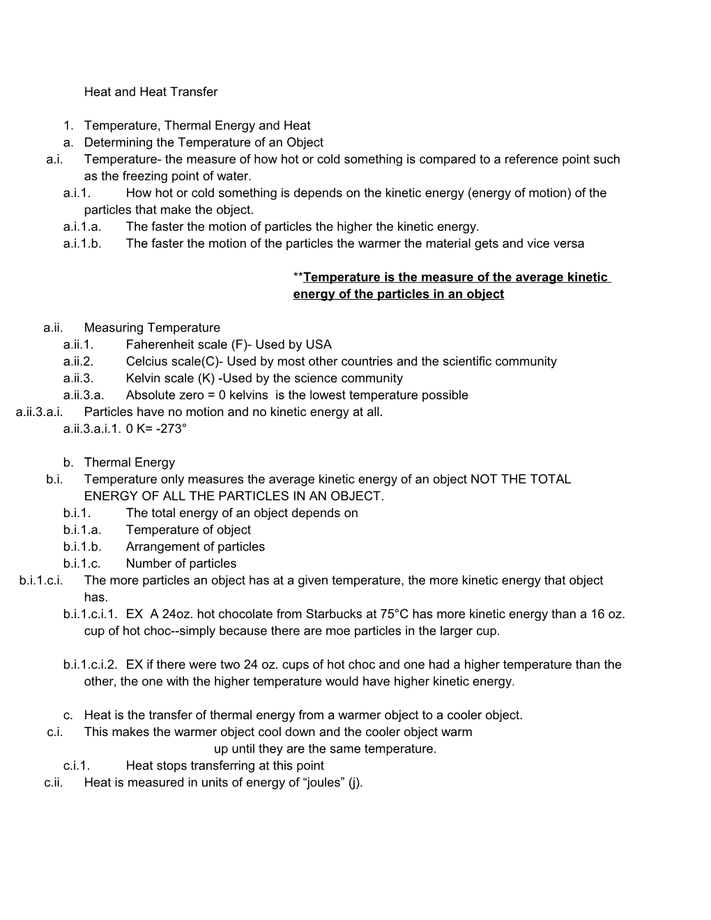 Heat and Heat Transfer