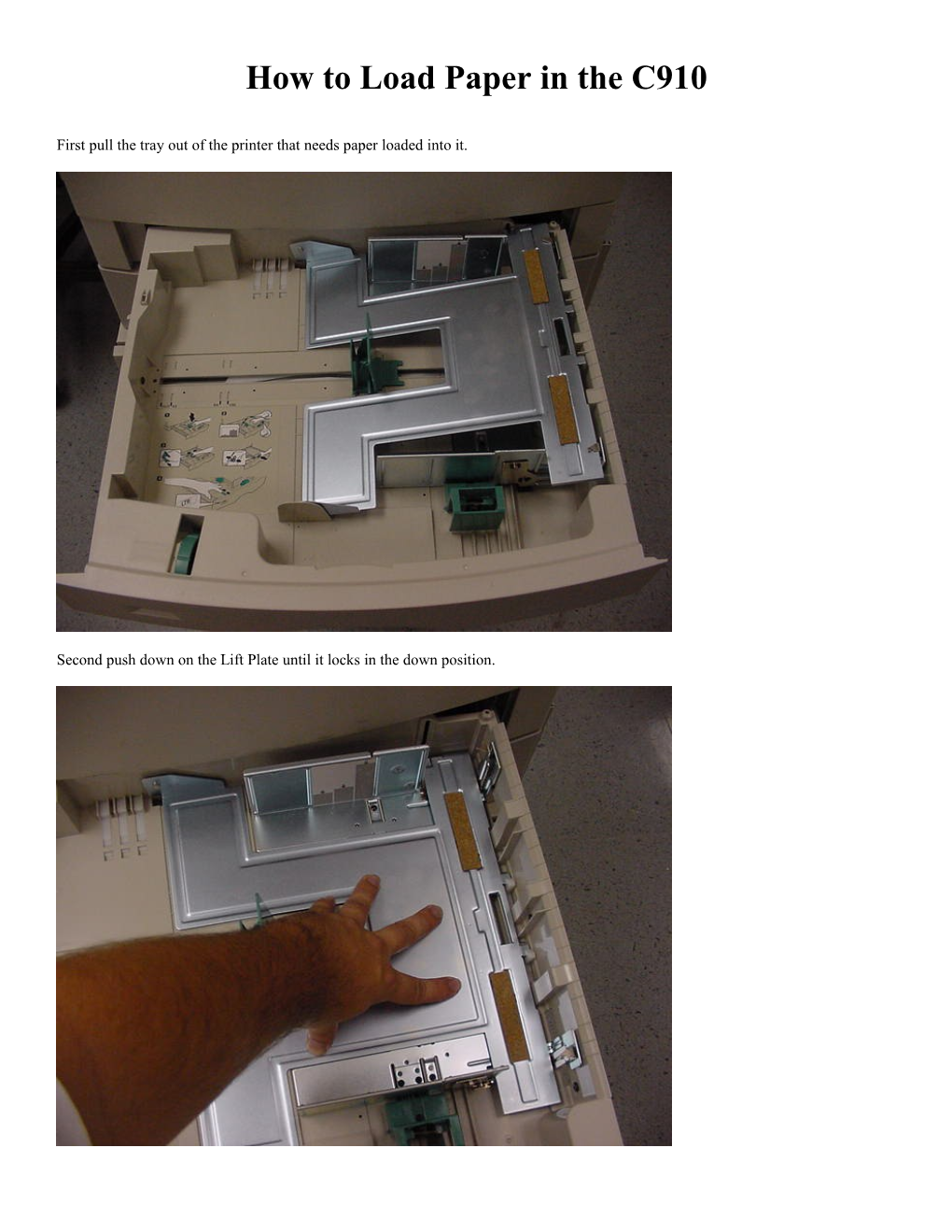 How to Load Paper in the C910