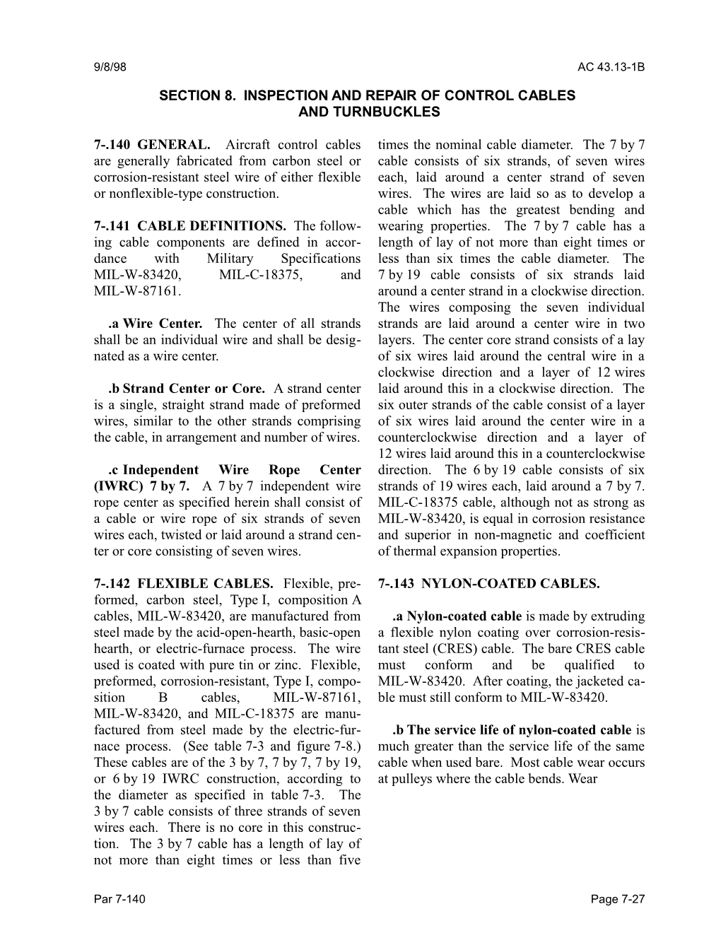 Section 1. INSPECTION and REPAIR