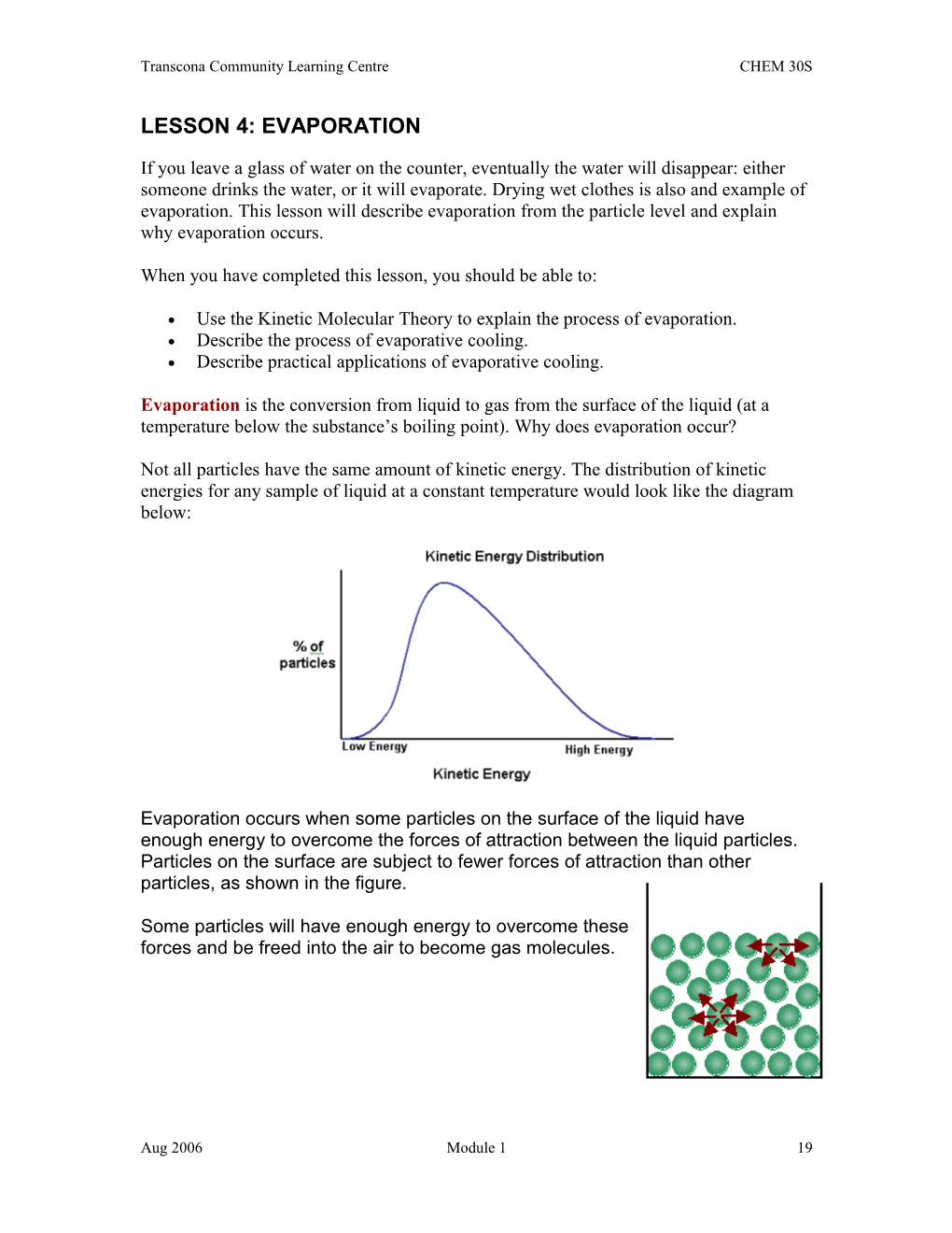 Lesson 2: Kinetic Molecular Theory