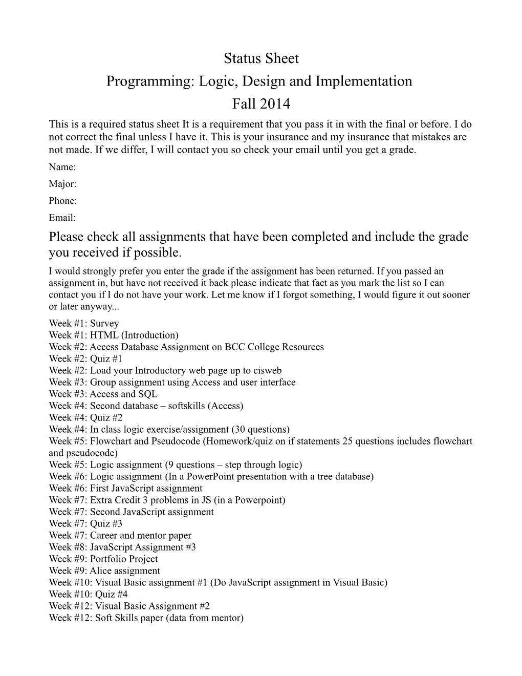 Programming: Logic, Design and Implementation