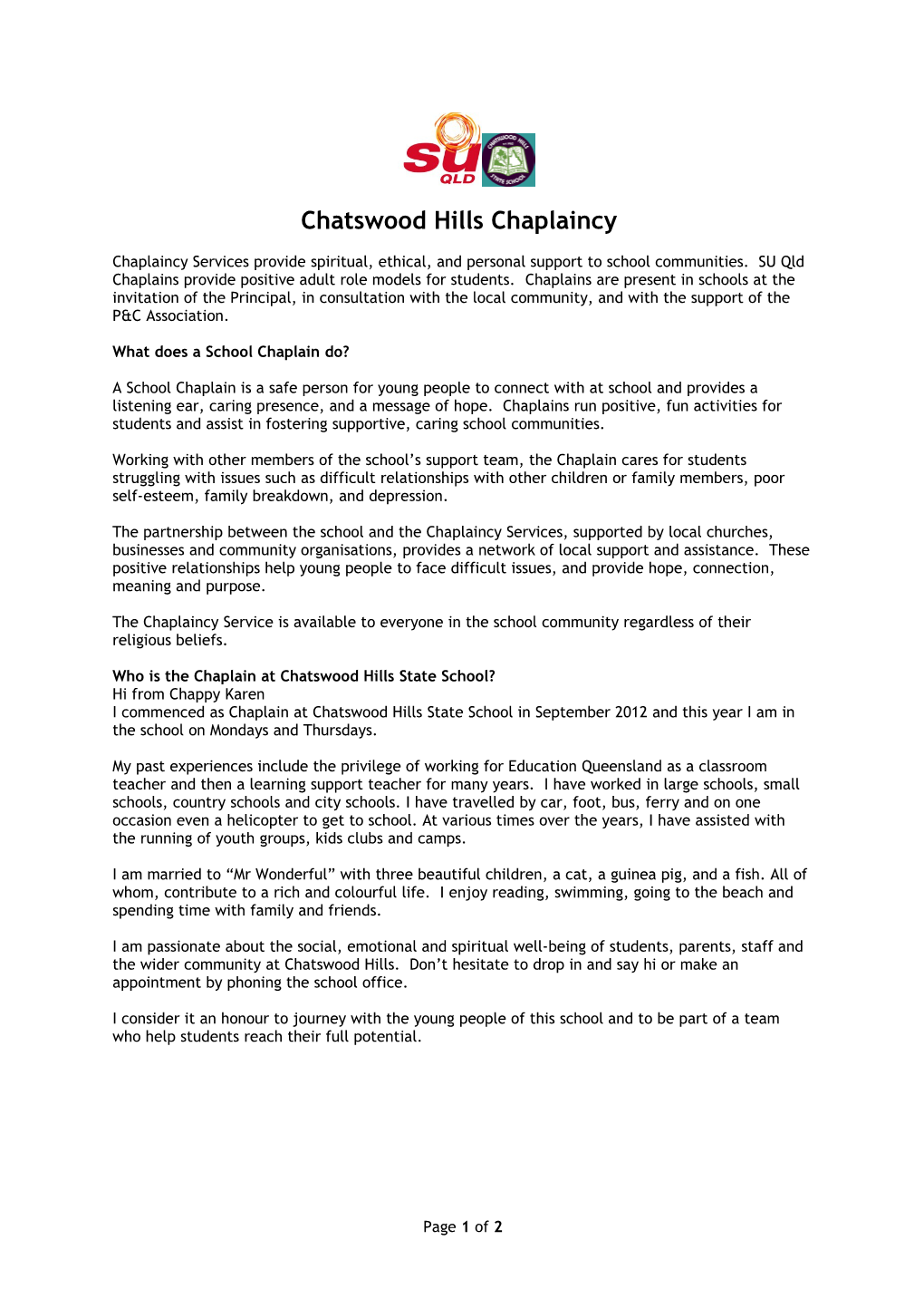 Chatswood Hills Chaplaincy