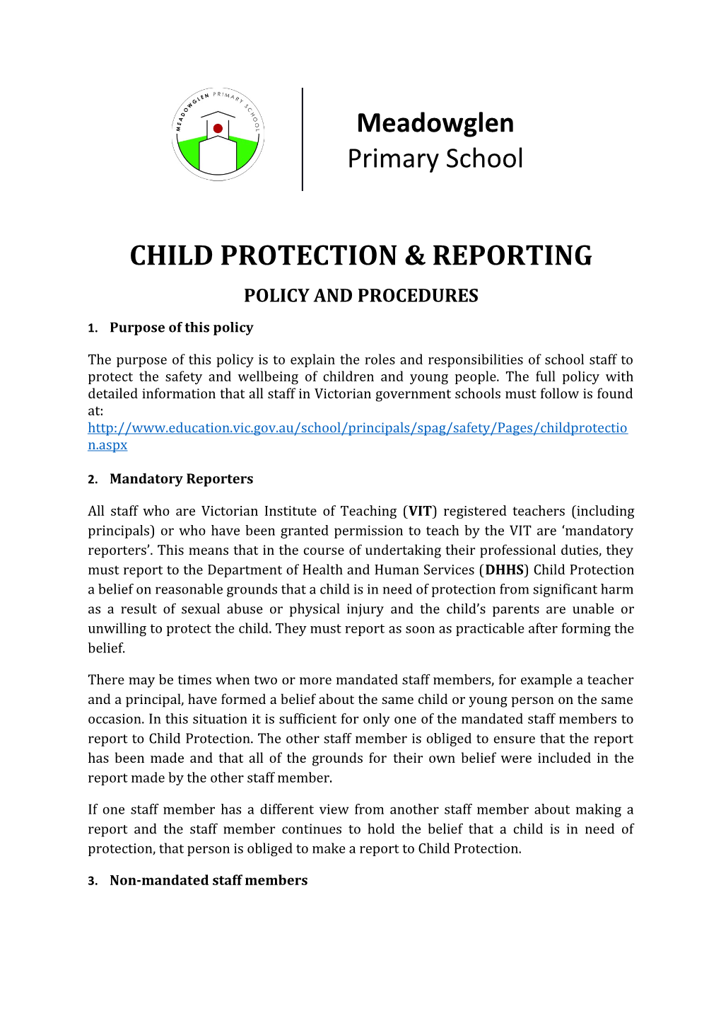 Child Protection & Reporting