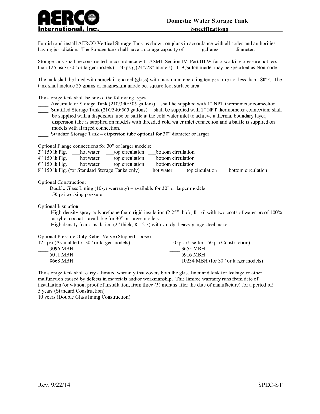 Boiler Spec: Int Setpoint