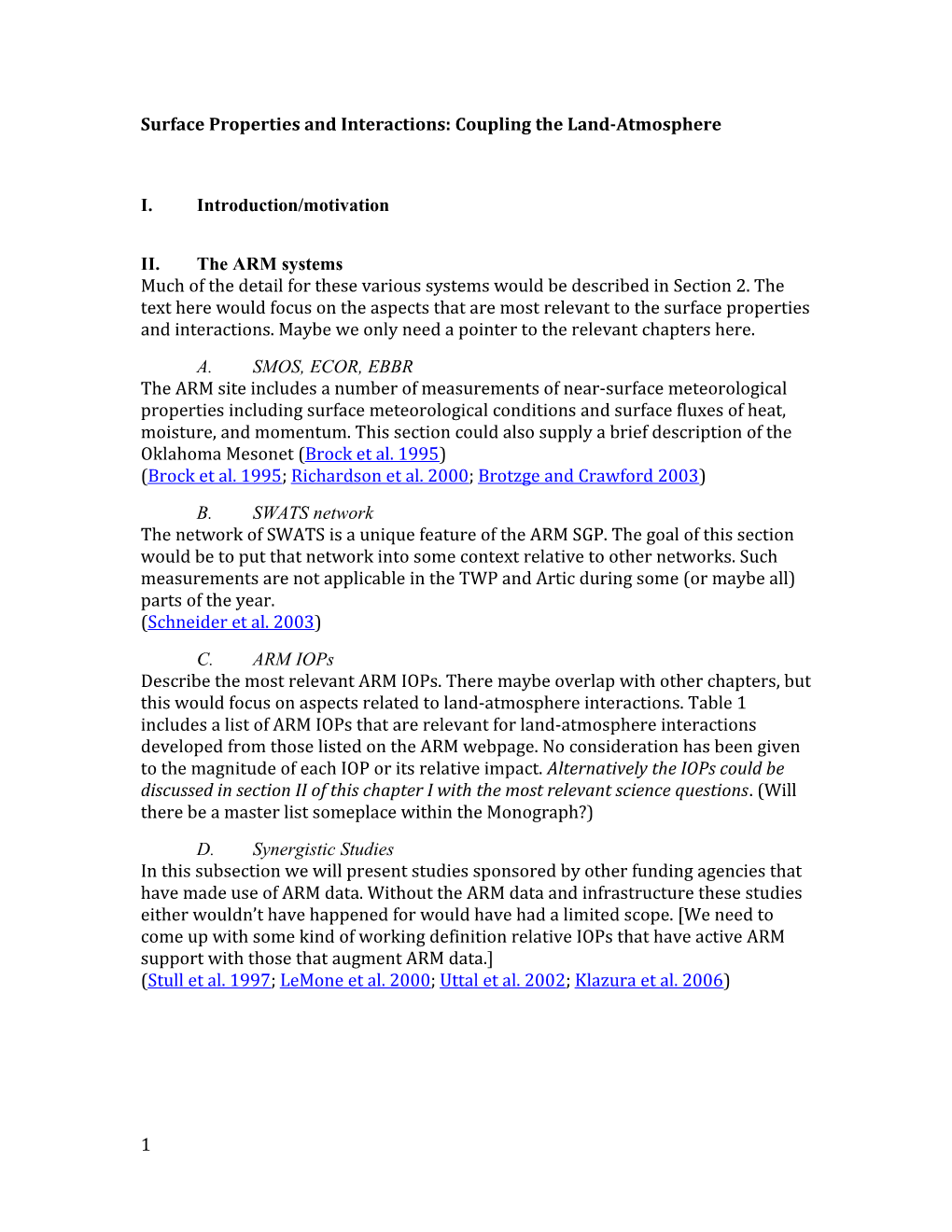 Surface Properties and Interactions: Coupling the Land-Atmosphere