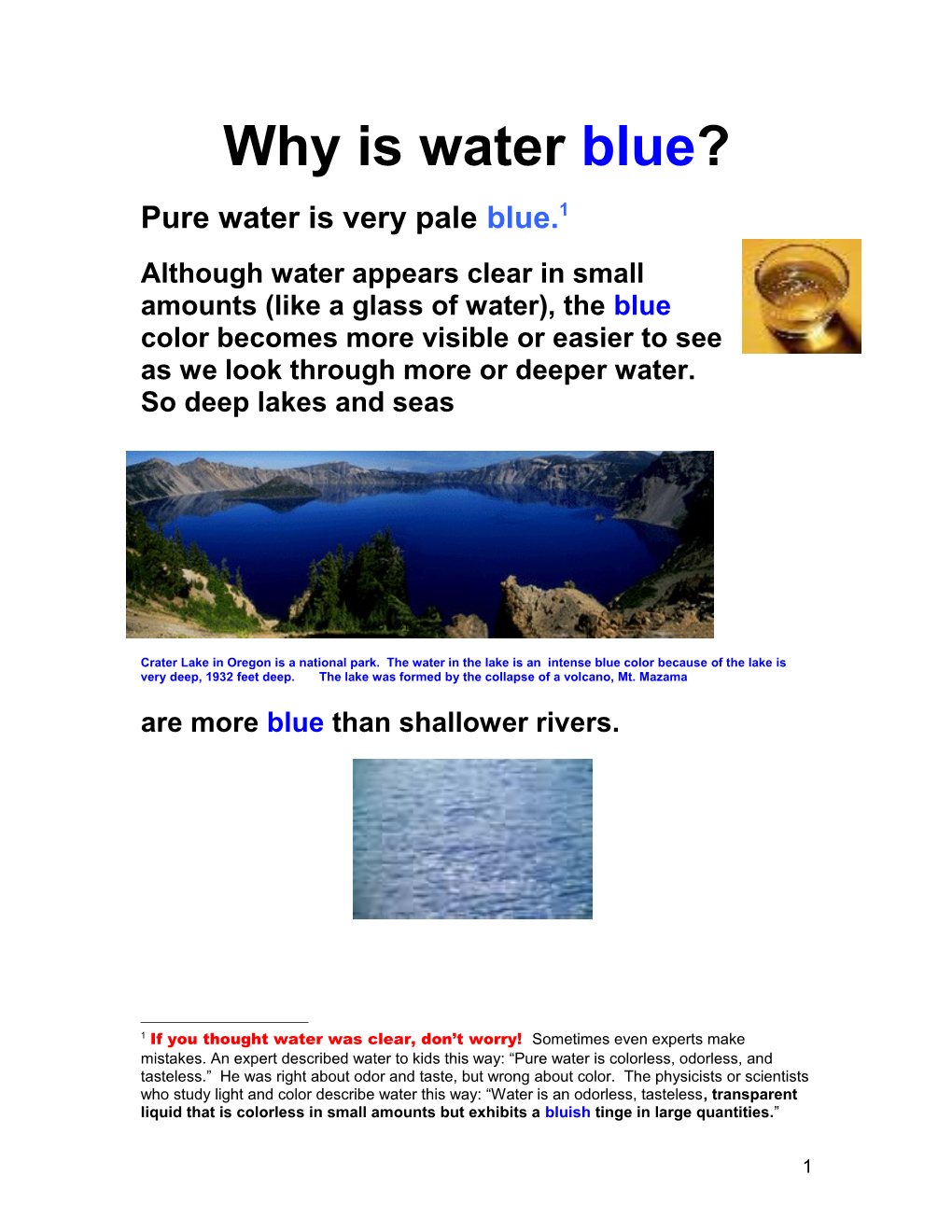 Why Is Water Blue