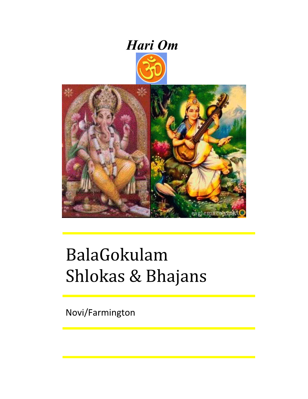 Balagokulam Shlokas & Bhajans