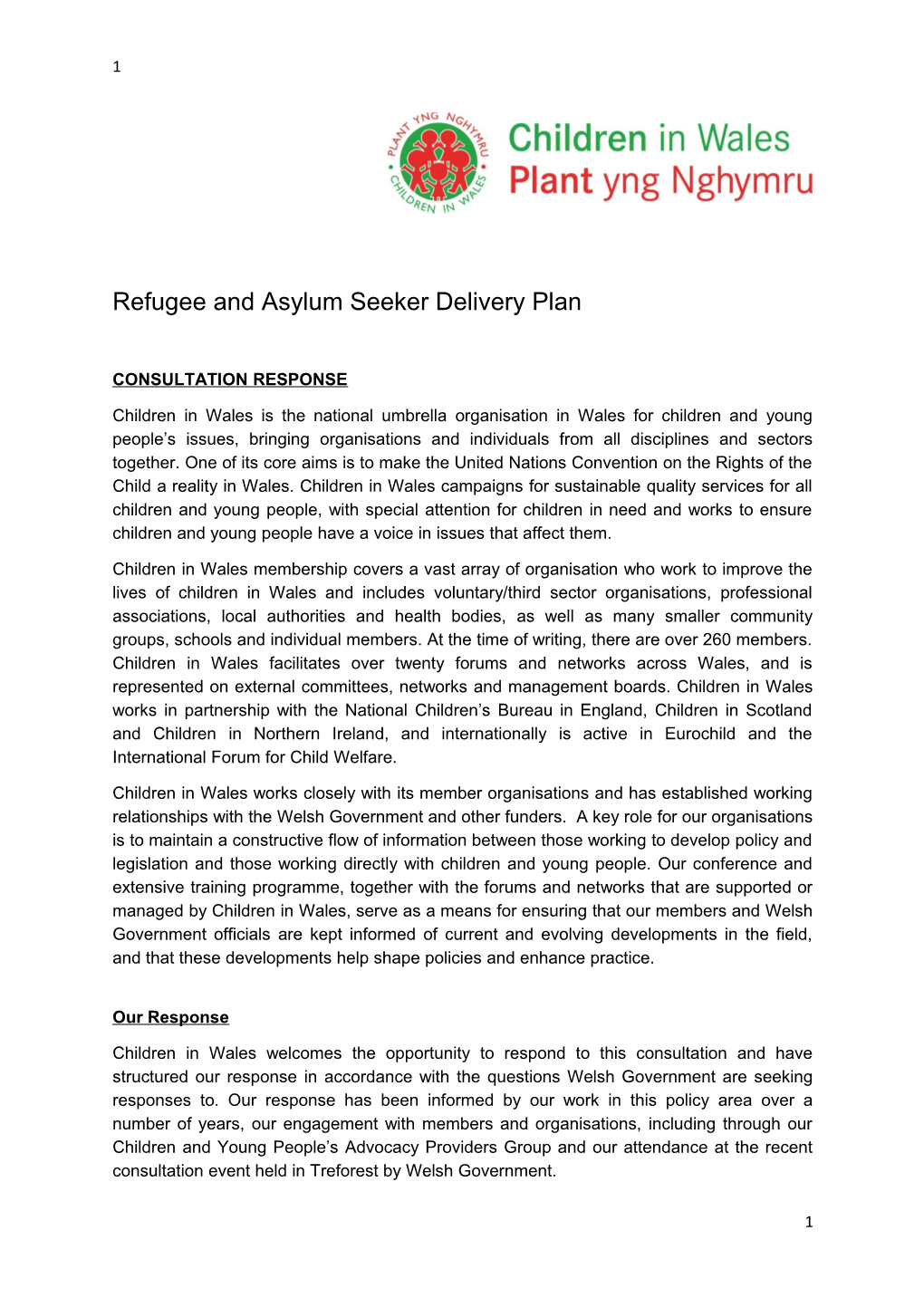 Refugee and Asylum Seeker Delivery Plan