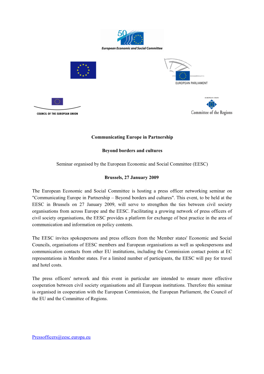 Communicating Europe in Partnership