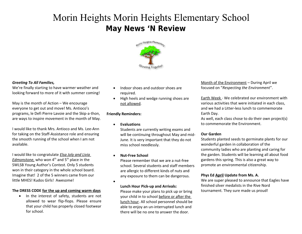 Morin Heights Morin Heights Elementary School
