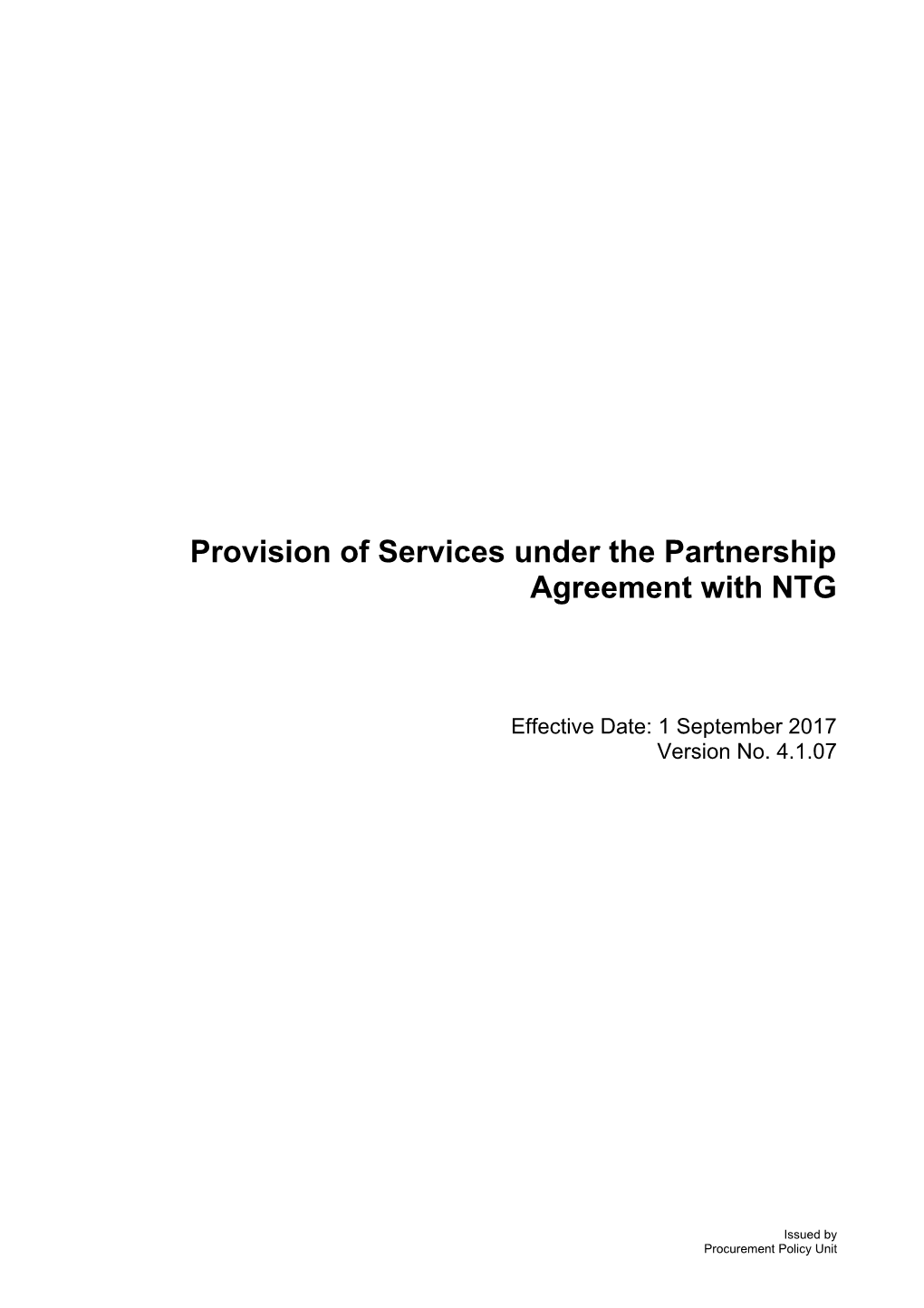 Services Under Partnership Agreement - V 4.1.06 (28 January 2014)