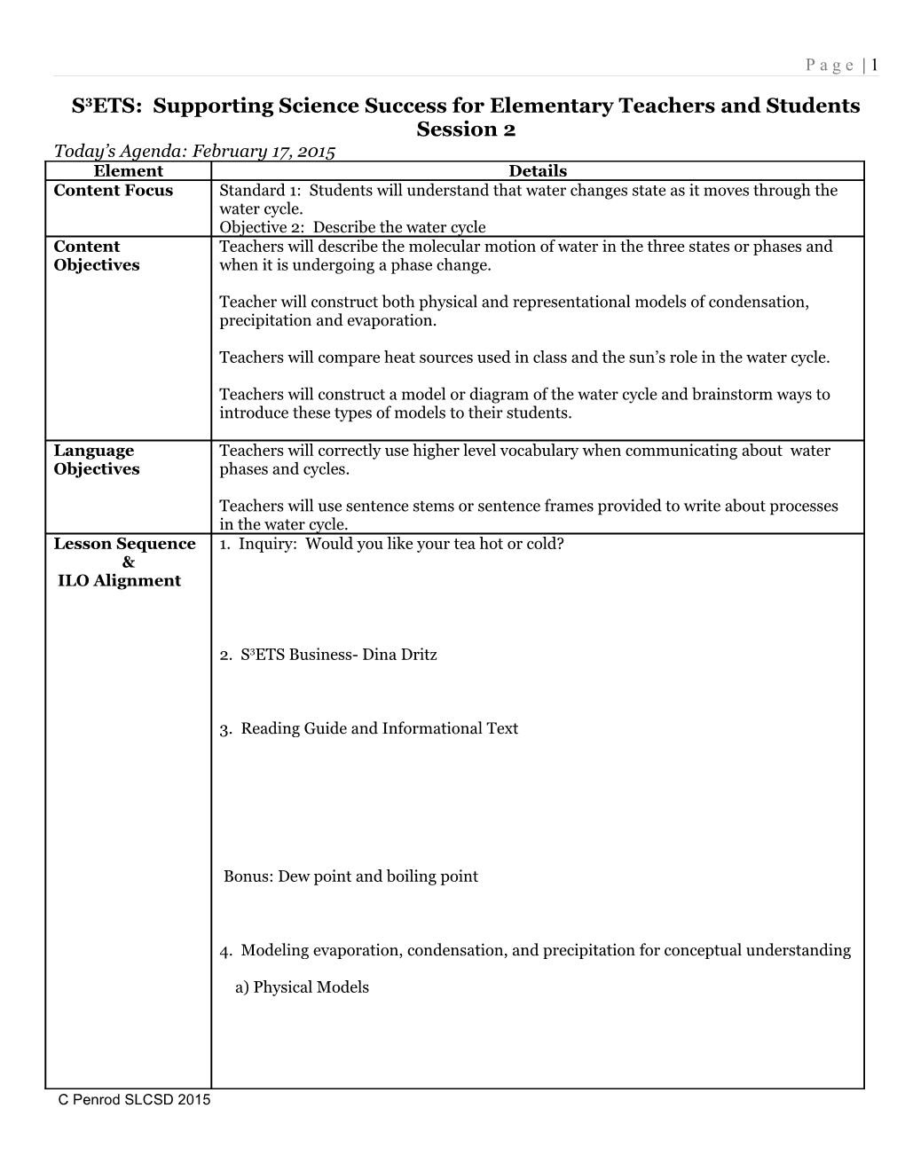 S3ETS: Supporting Science Success for Elementary Teachers and Students